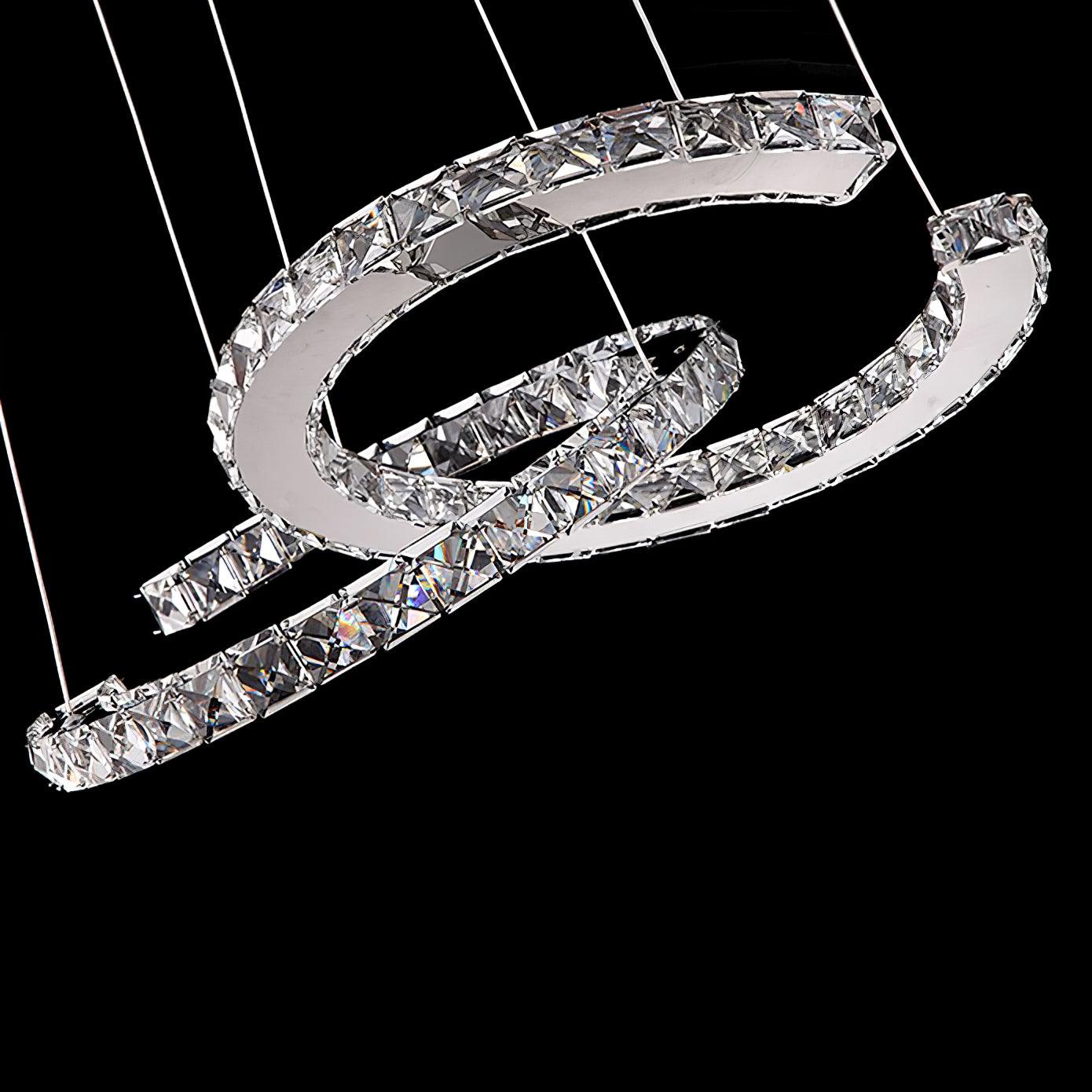WOW Modern Crystal Double C Chandelier