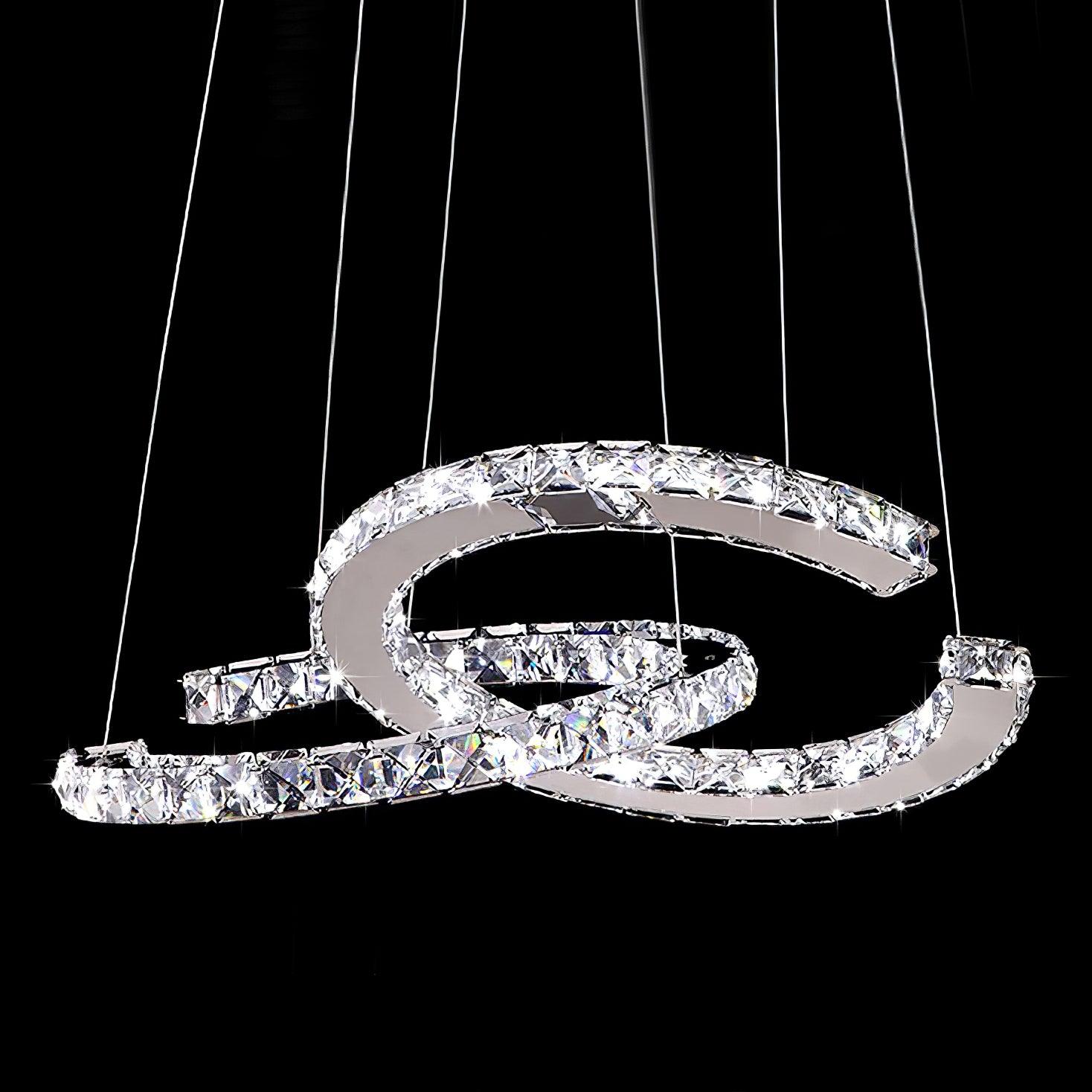 WOW Modern Crystal Double C Chandelier