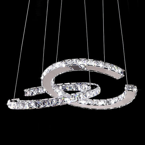 WOW Modern Crystal Double C Chandelier