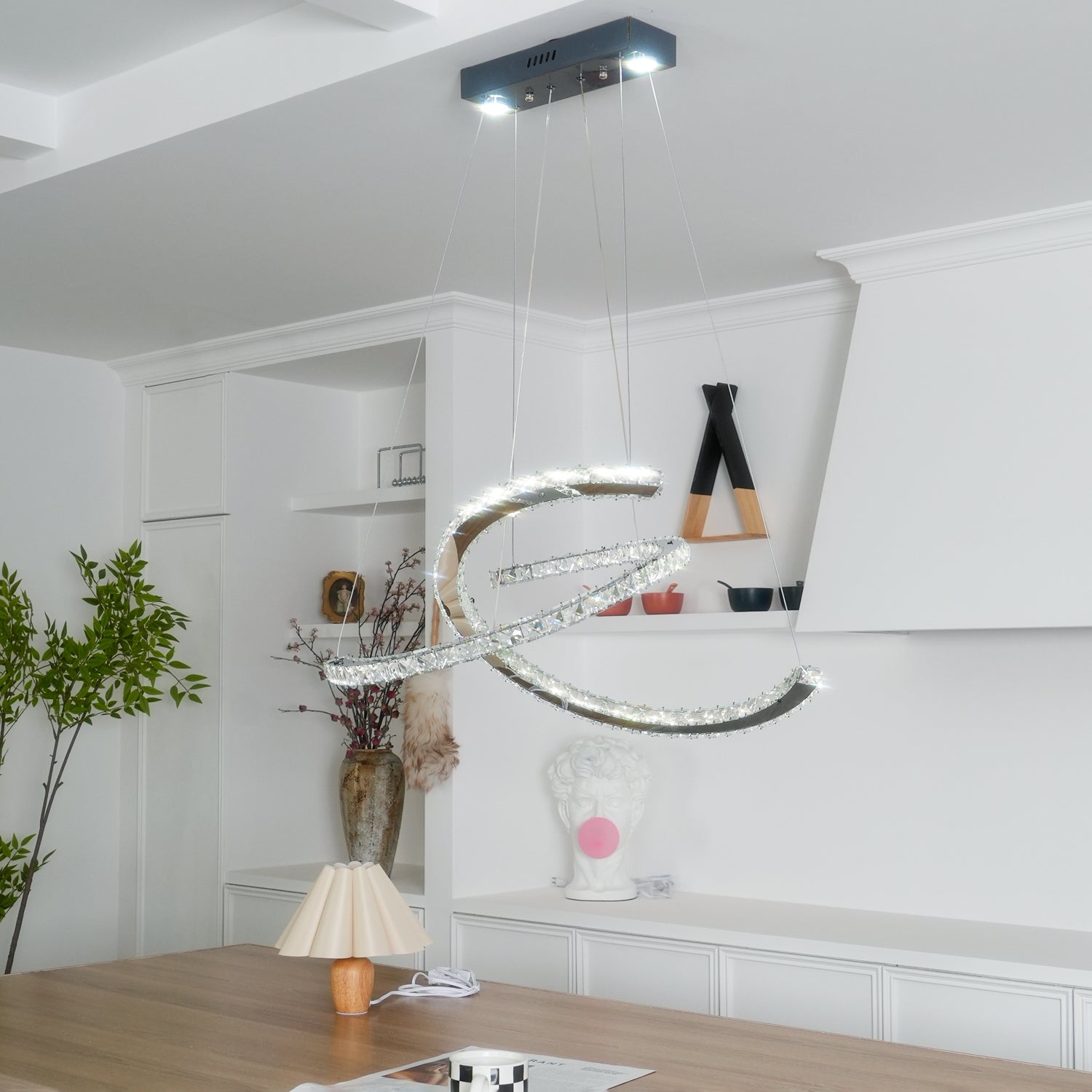 WOW Modern Crystal Double C Chandelier