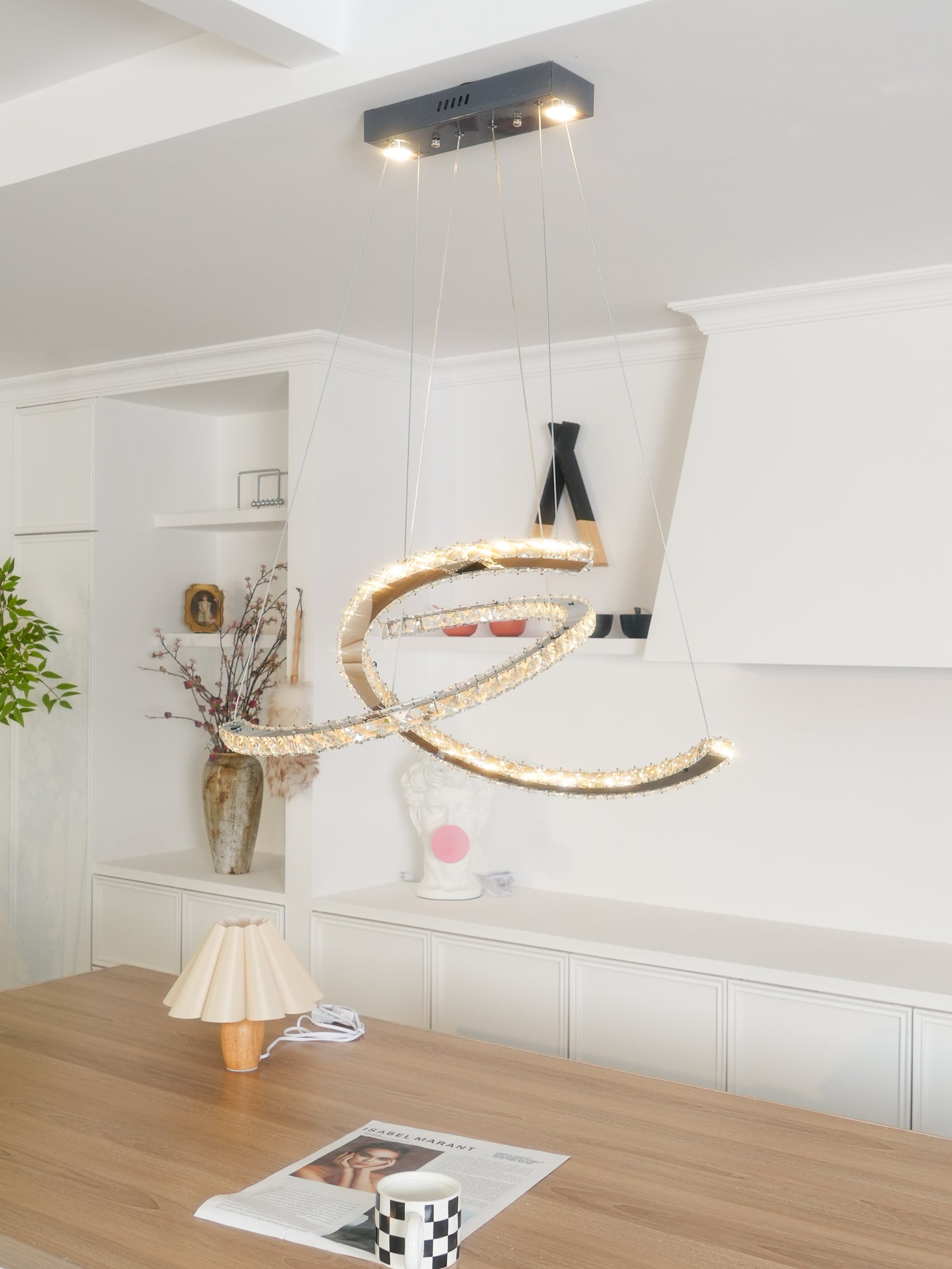 WOW Modern Crystal Double C Chandelier