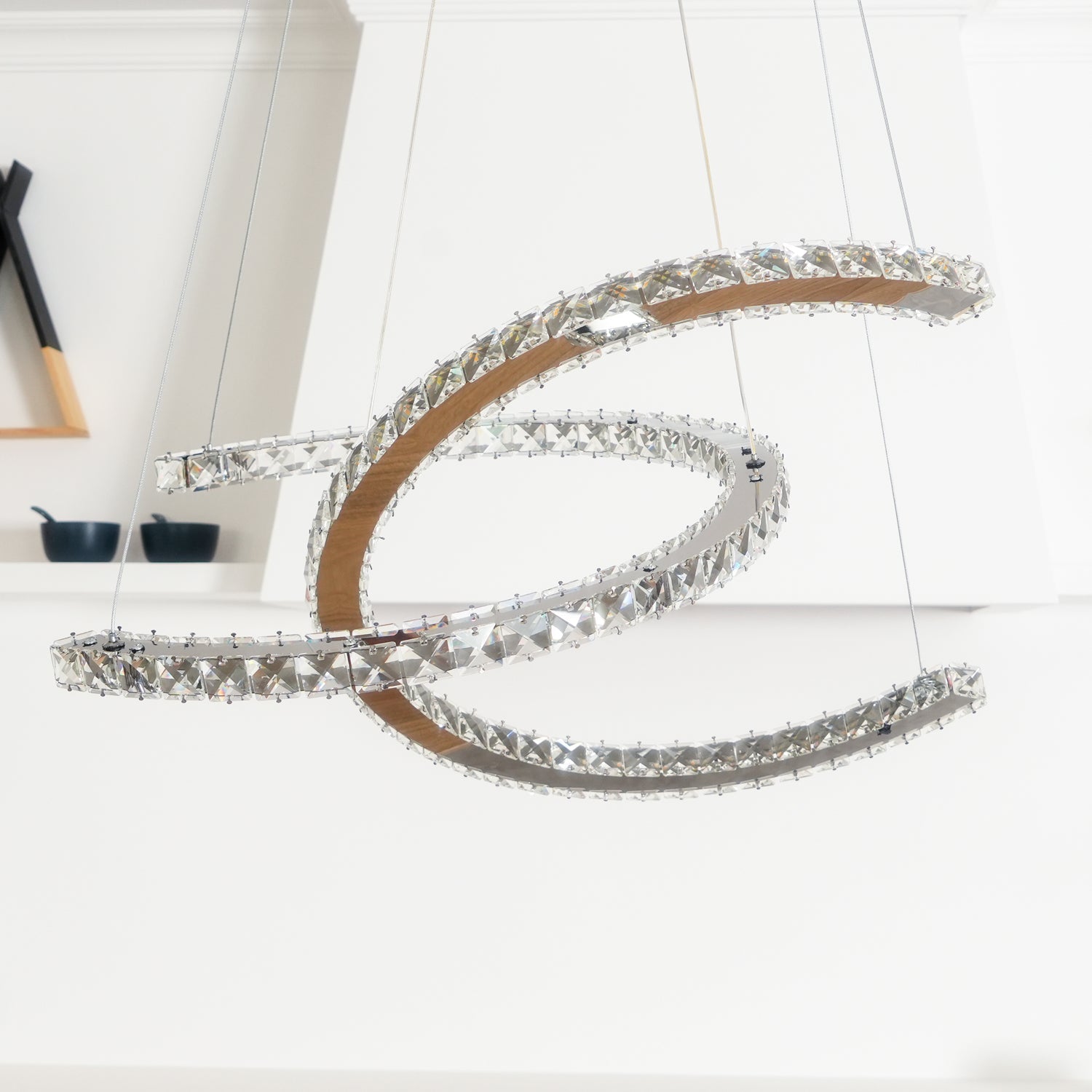 WOW Modern Crystal Double C Chandelier