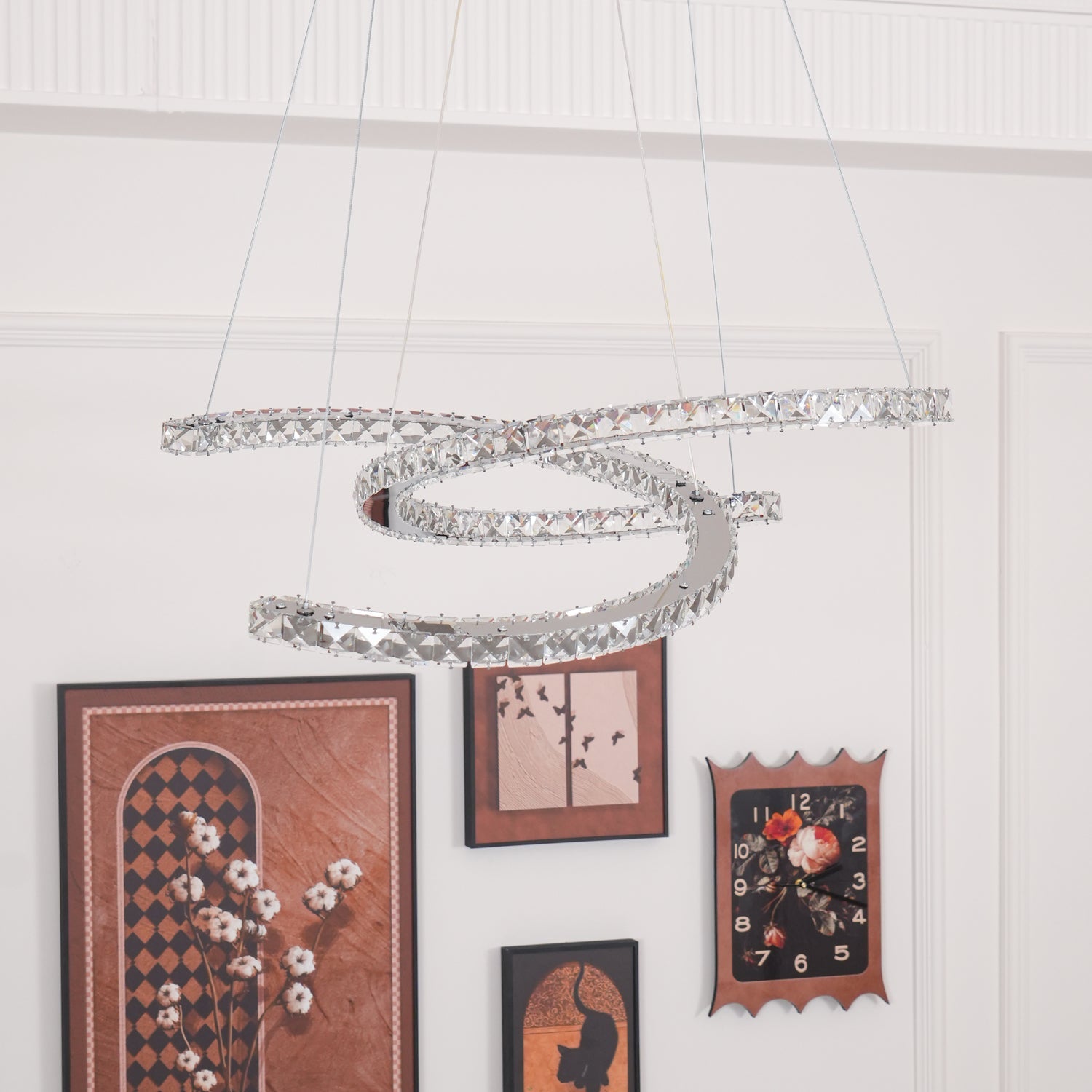 WOW Modern Crystal Double C Chandelier