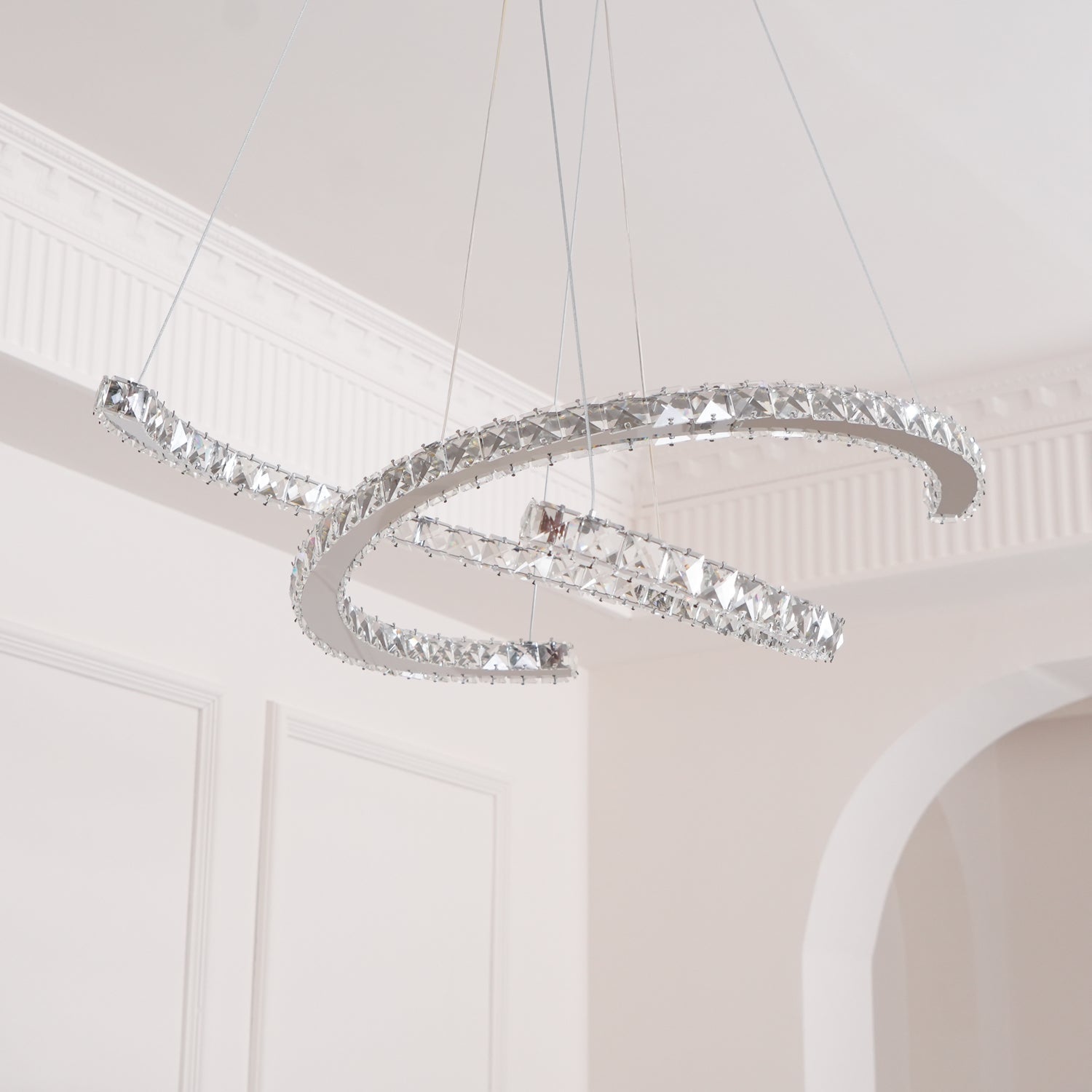 WOW Modern Crystal Double C Chandelier