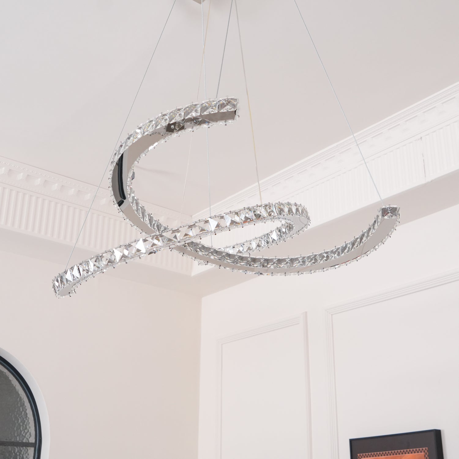 WOW Modern Crystal Double C Chandelier