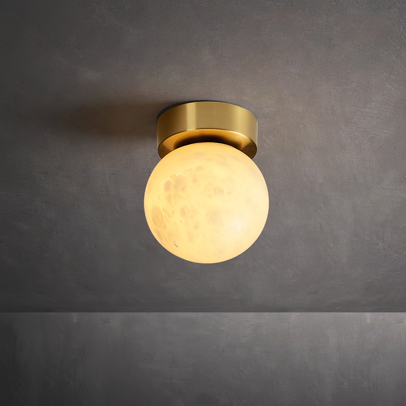 WOW Moon Alabaster Ceiling Light