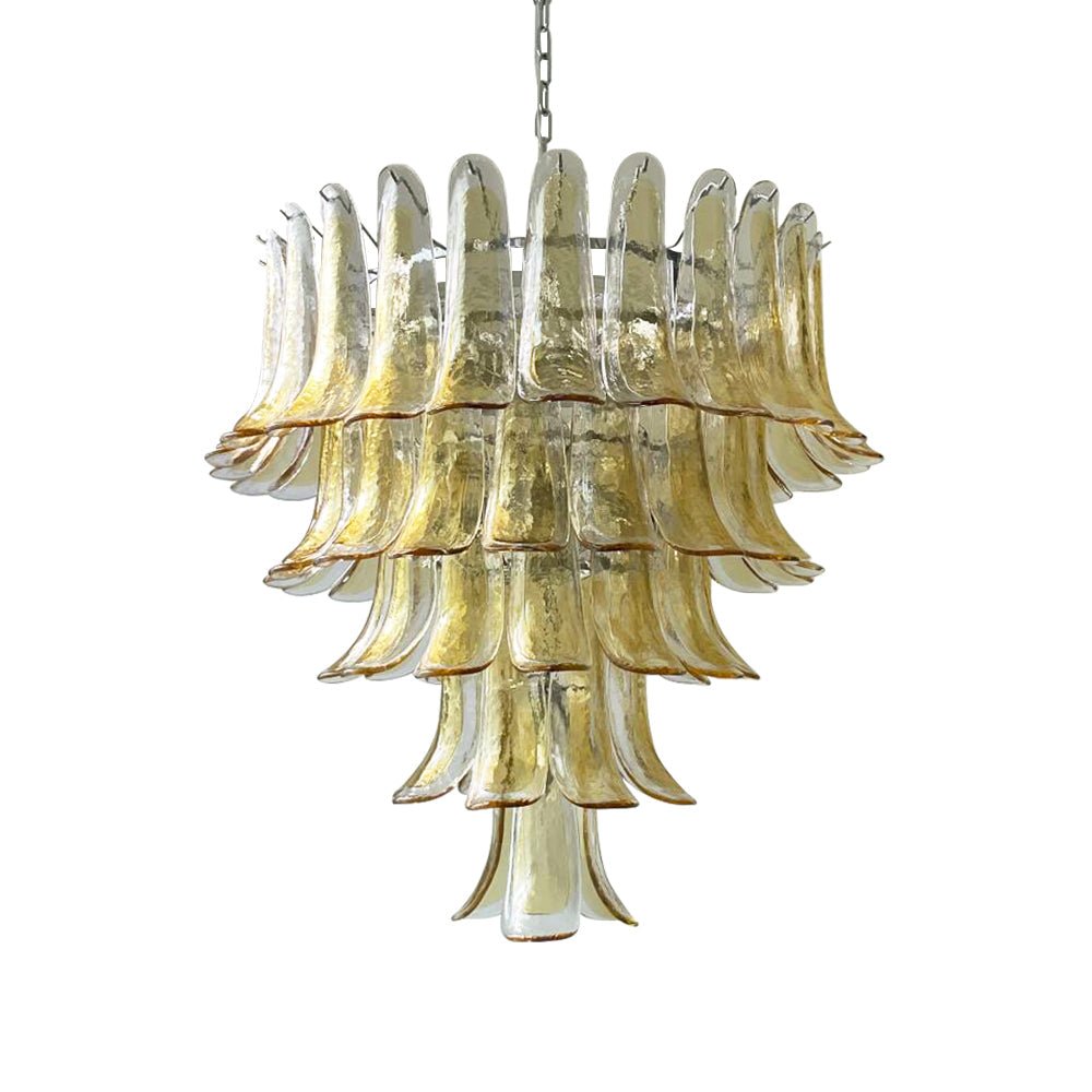 WOW Amber Murano Glass Petals Gorgeous Chandelier-Wow5325