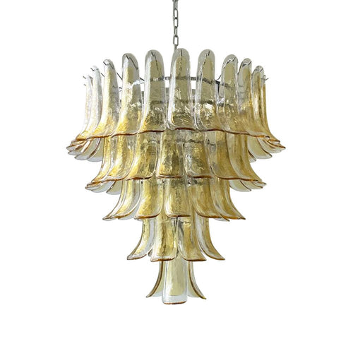 WOW Amber Murano Glass Petals Gorgeous Chandelier-Wow5325