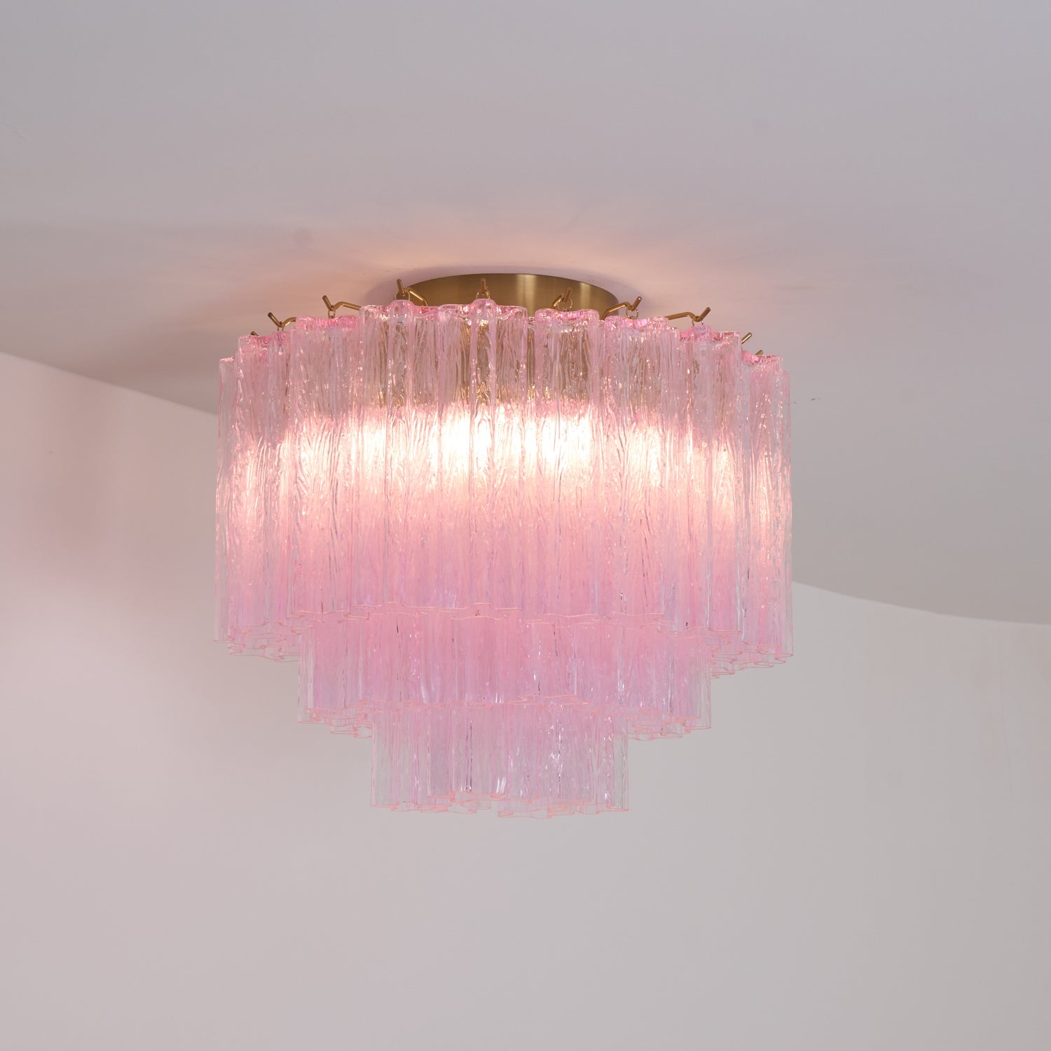 WOW Murano Pink Glass Ceiling Light