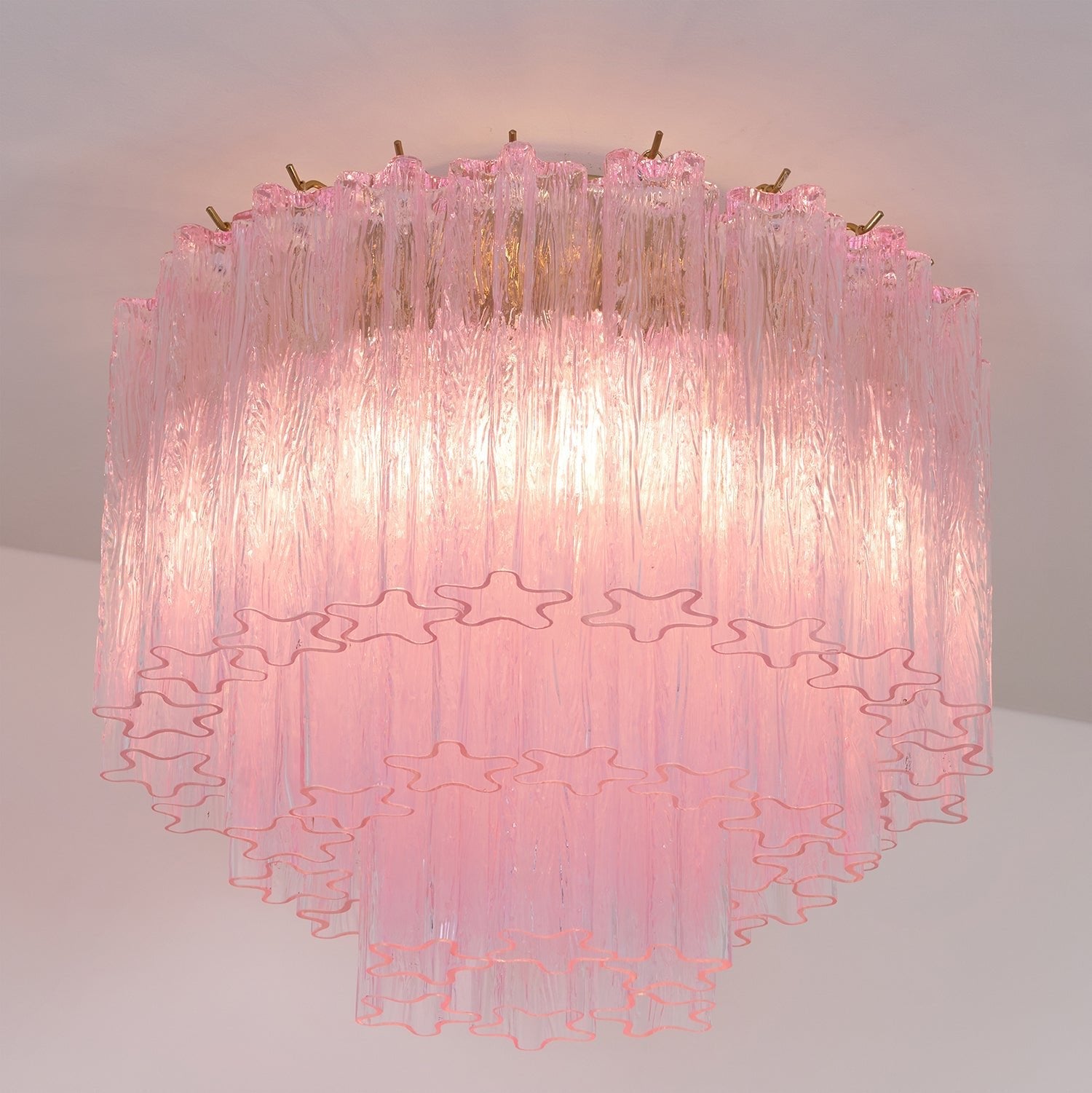 WOW Murano Pink Glass Ceiling Light