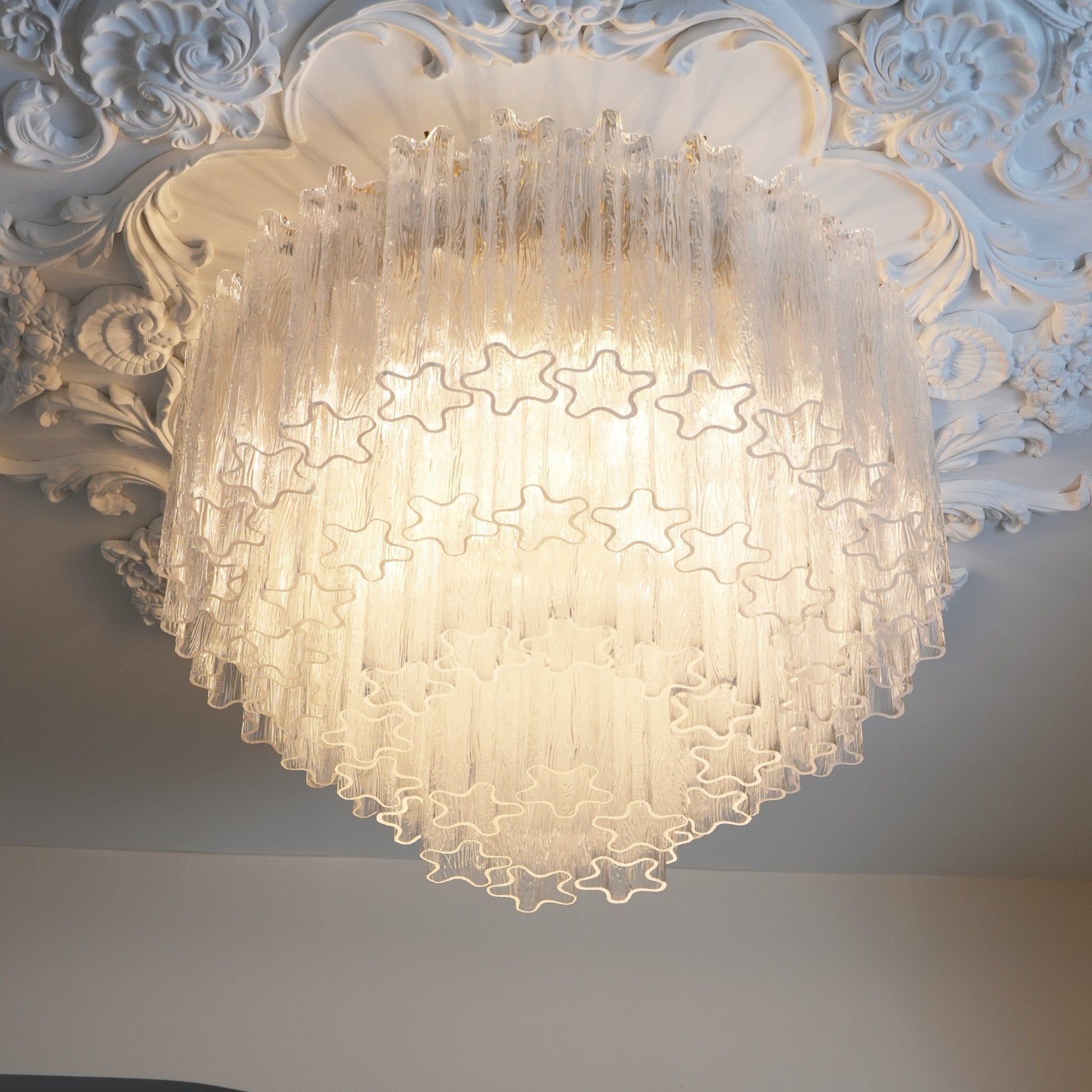 WOW Murano Pink Glass Ceiling Light