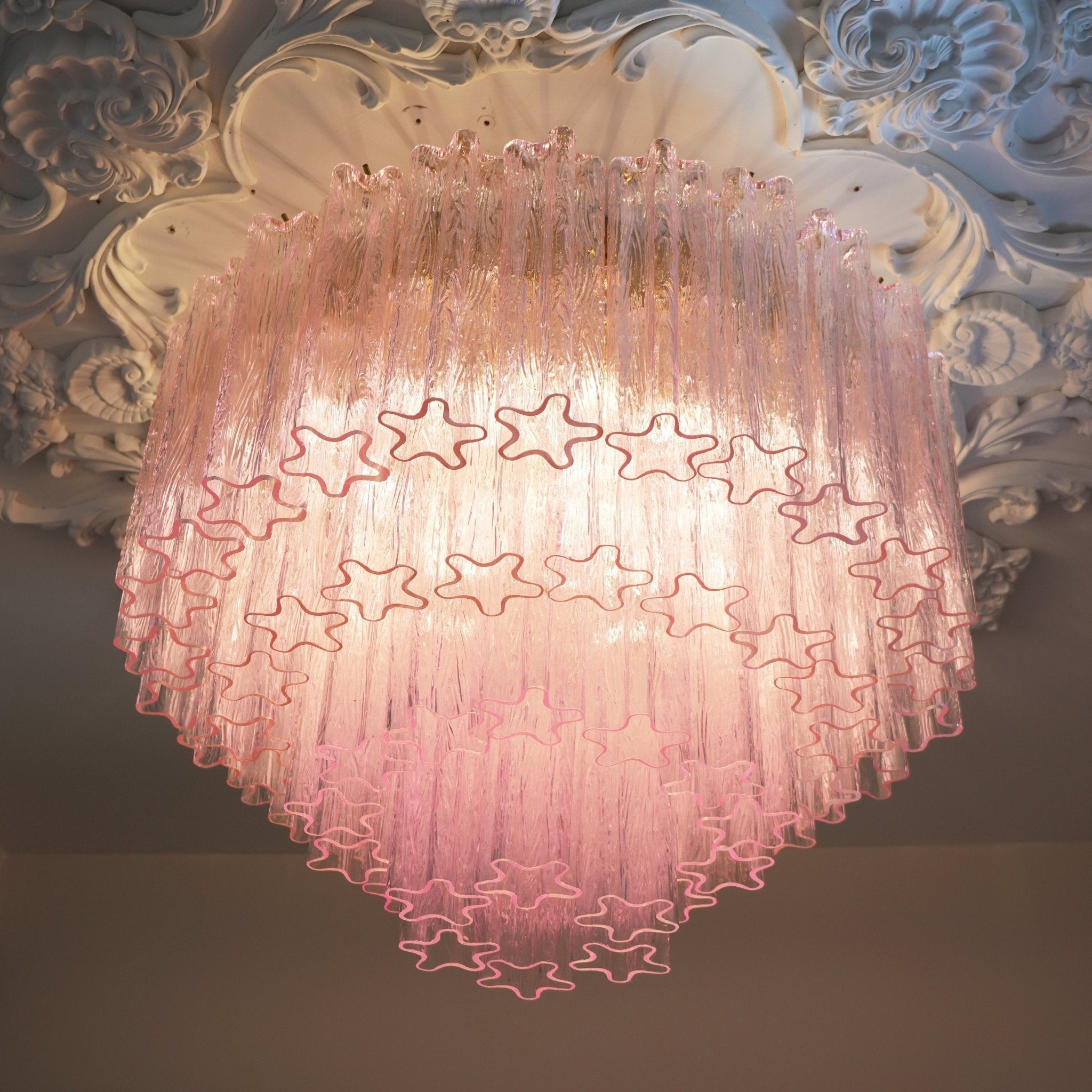 WOW Murano Pink Glass Ceiling Light
