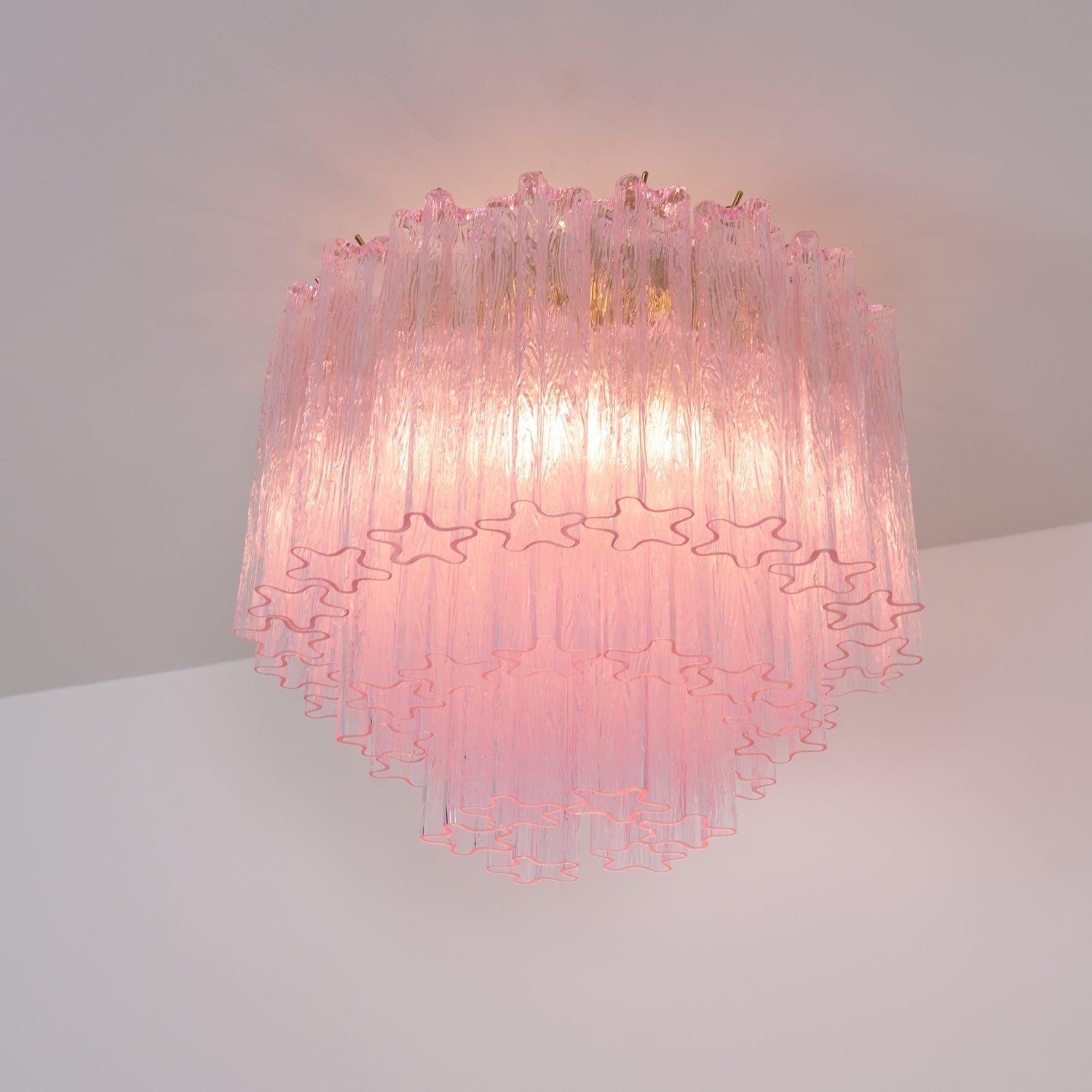 WOW Murano Pink Glass Ceiling Light