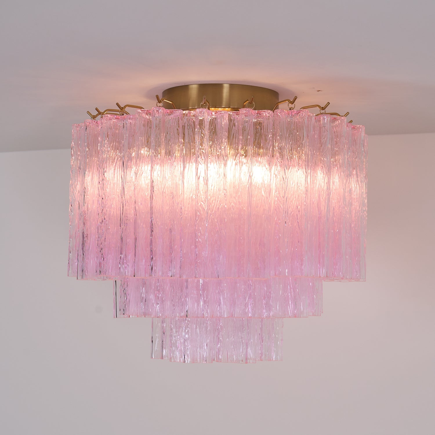 WOW Murano Pink Glass Ceiling Light