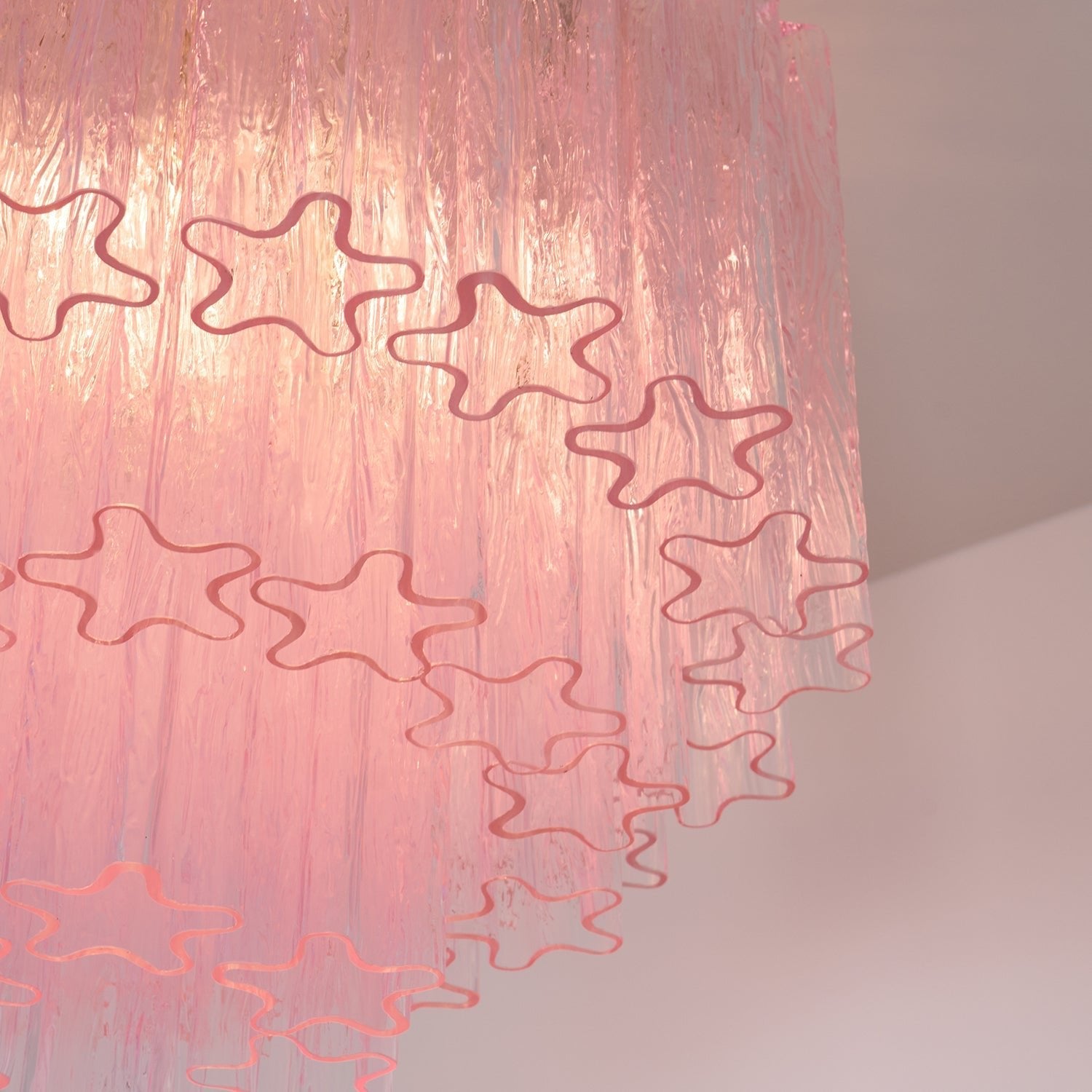 WOW Murano Pink Glass Ceiling Light