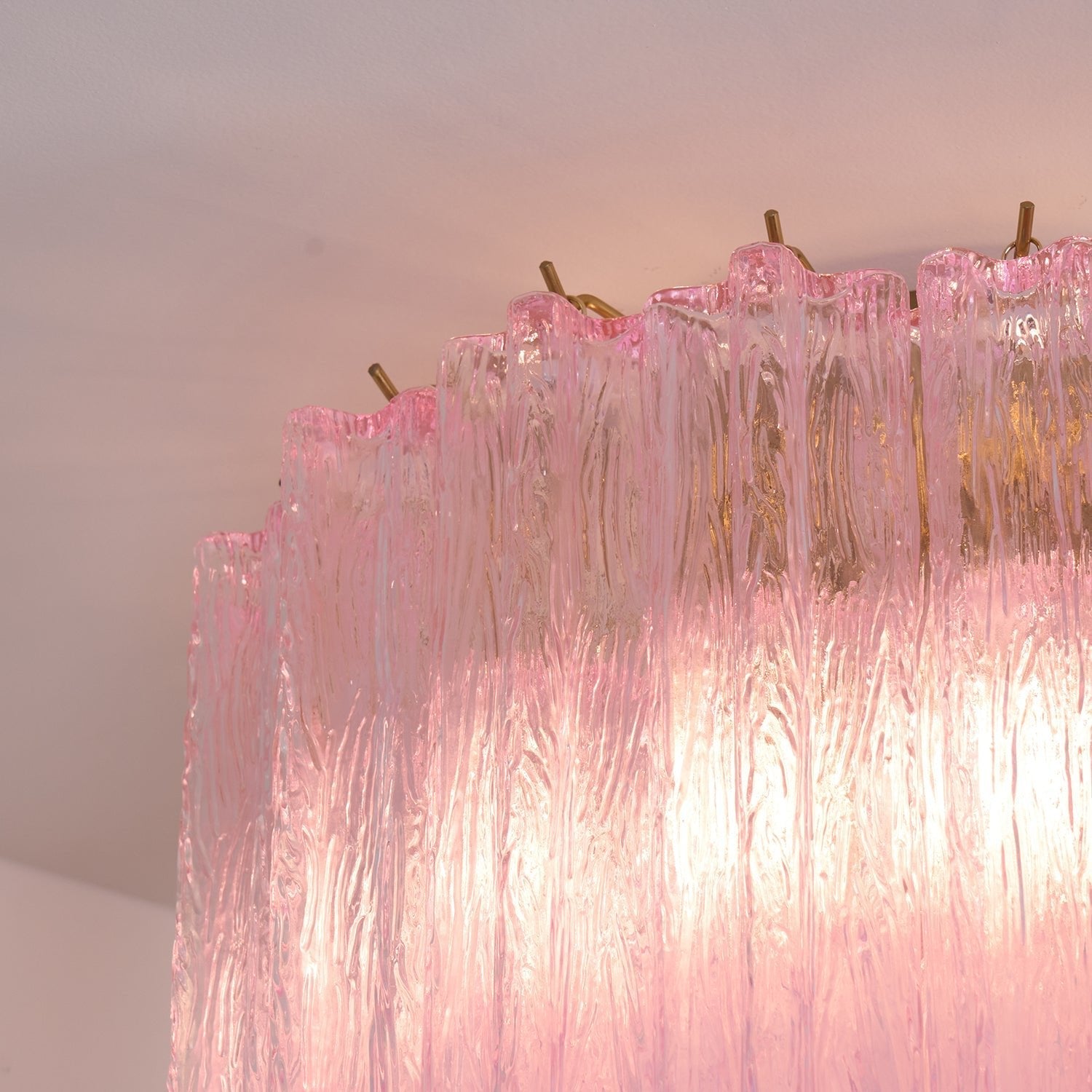 WOW Murano Pink Glass Ceiling Light