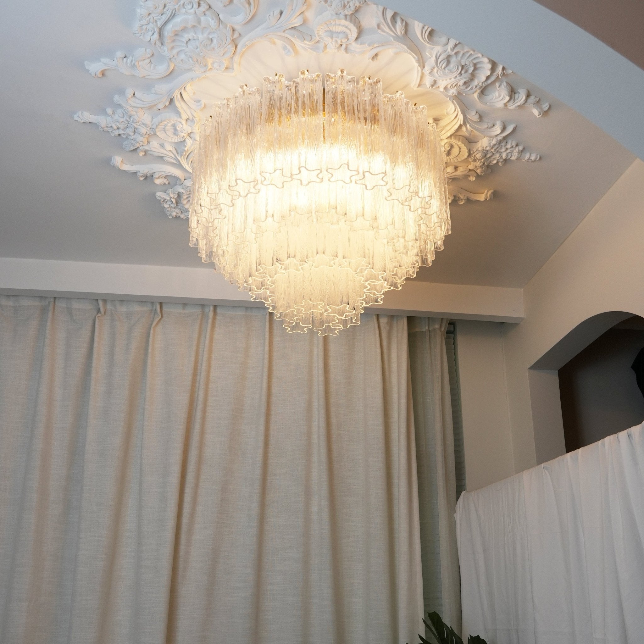 WOW Murano Pink Glass Ceiling Light