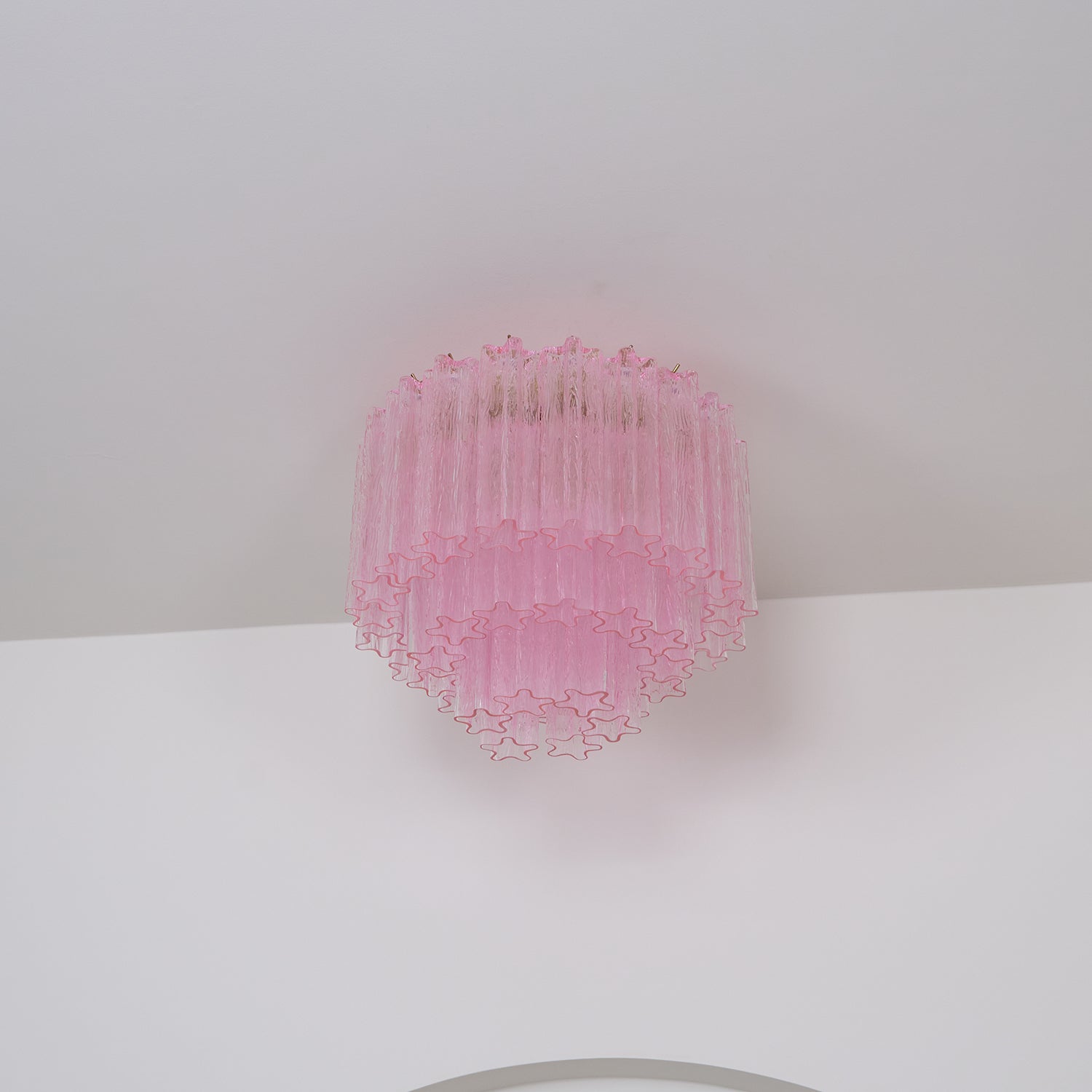 WOW Murano Pink Glass Ceiling Light