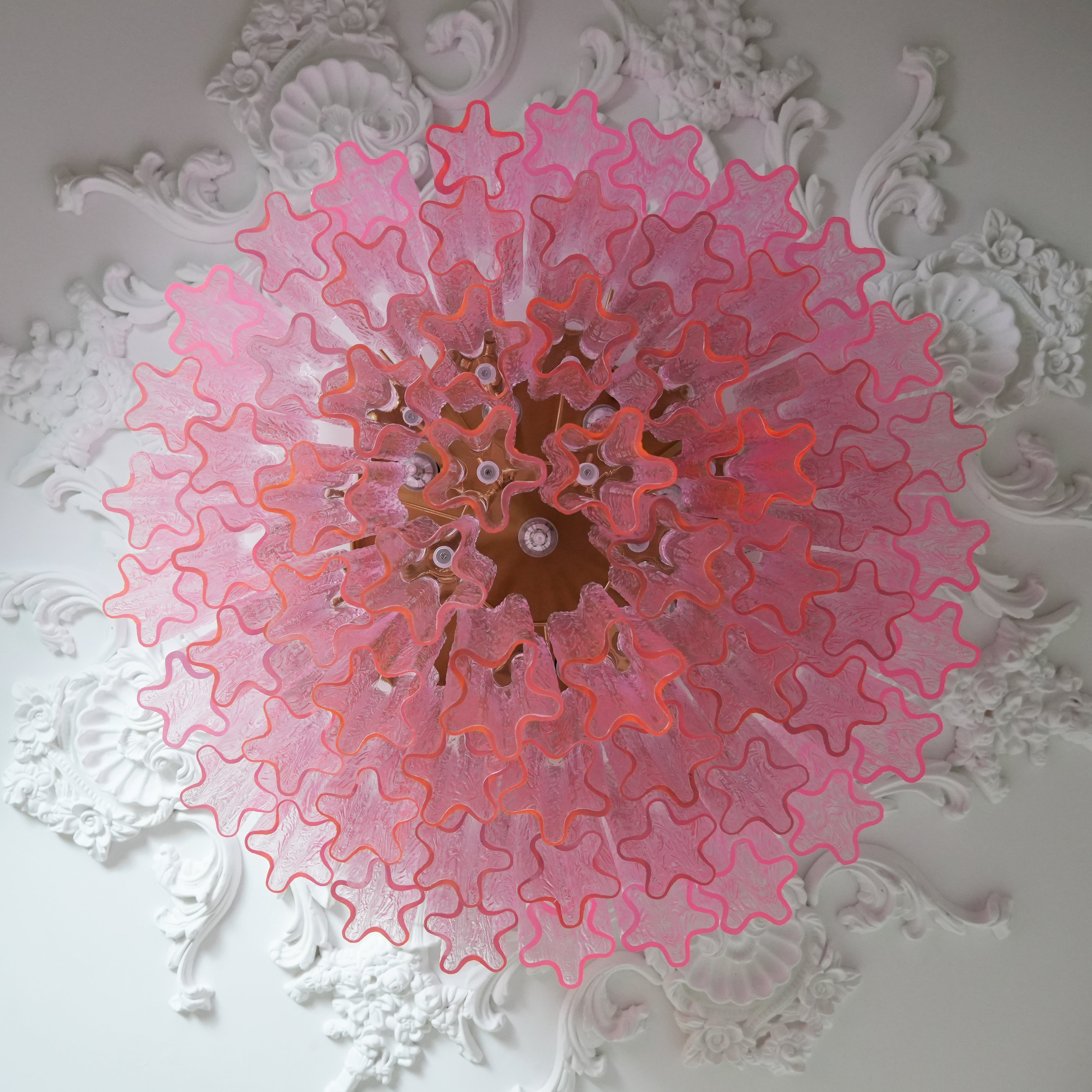 WOW Murano Pink Glass Ceiling Light