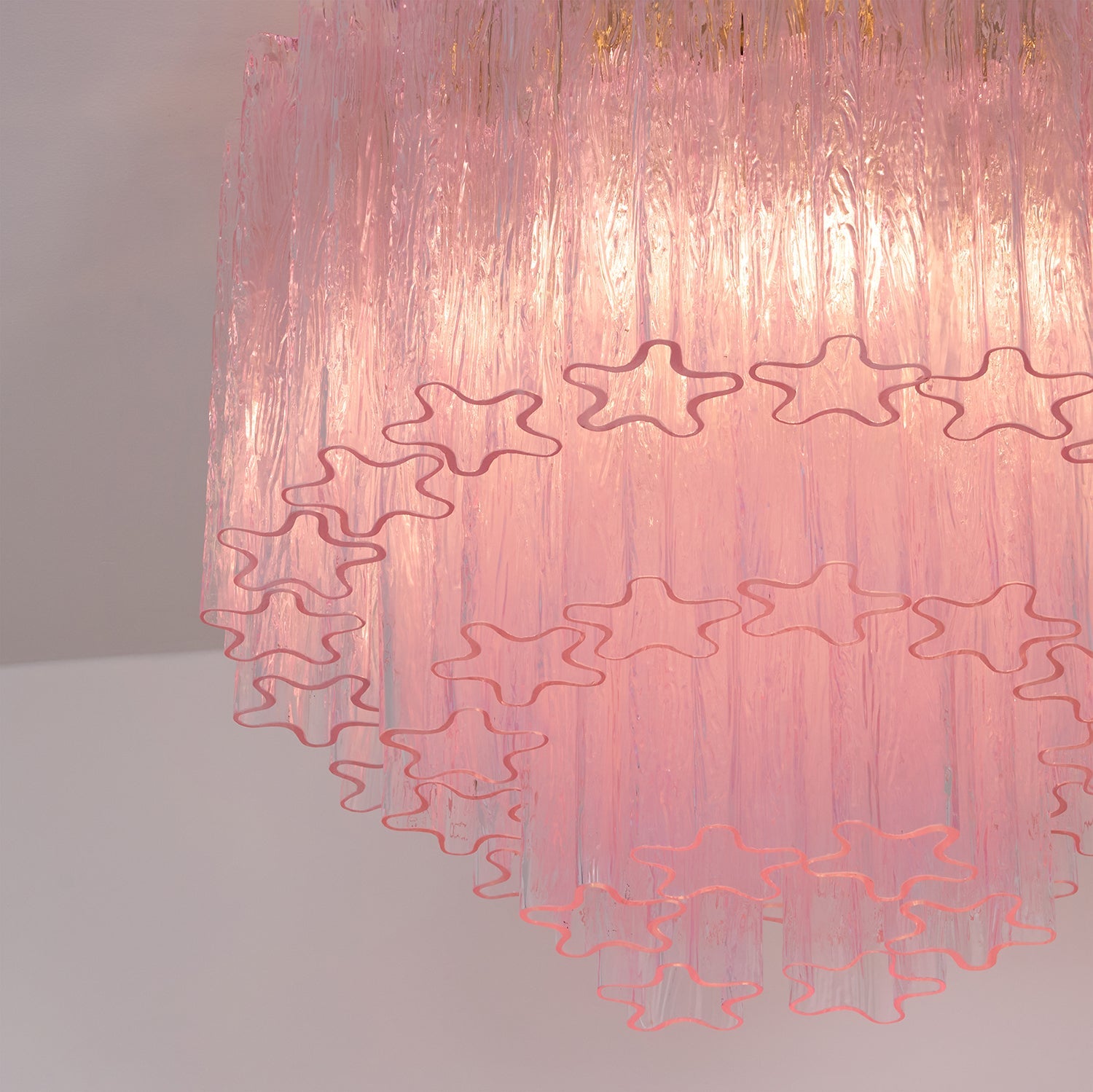 WOW Murano Pink Glass Ceiling Light