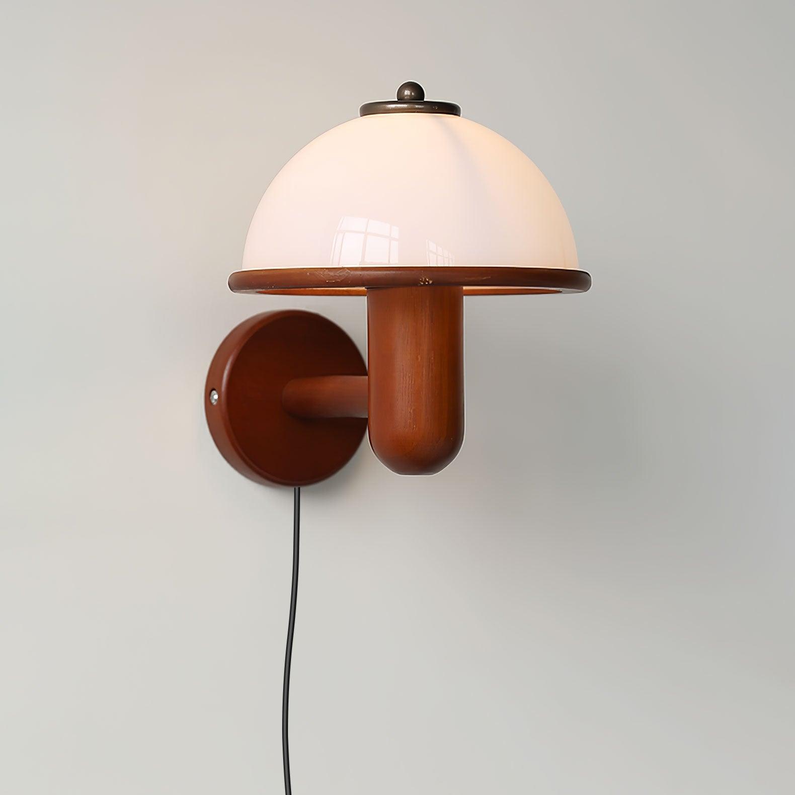 WOW Mushroom Wood Wall Lamp