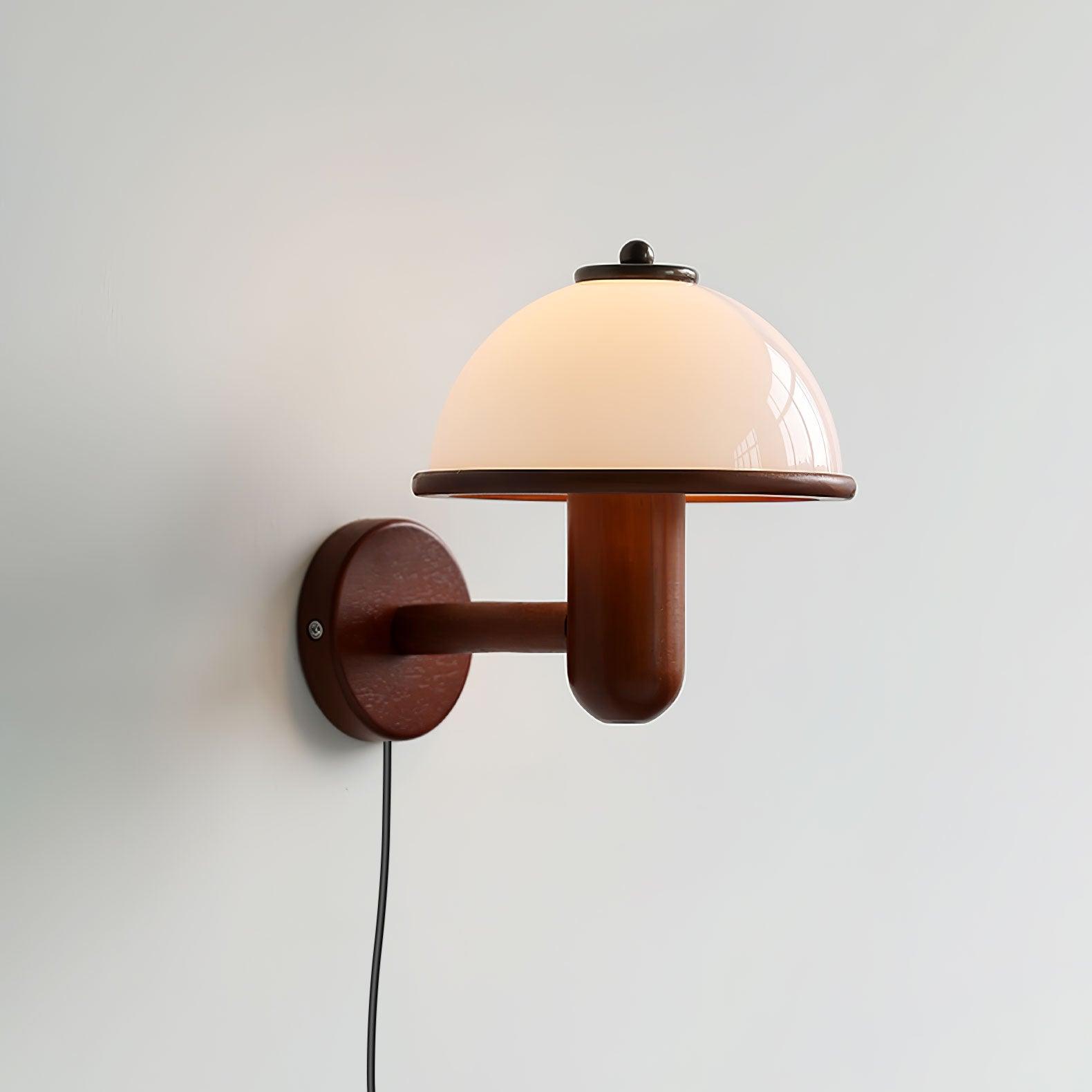 WOW Mushroom Wood Wall Lamp