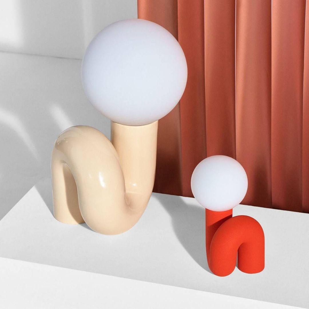 N Shape Glass Table Lamp