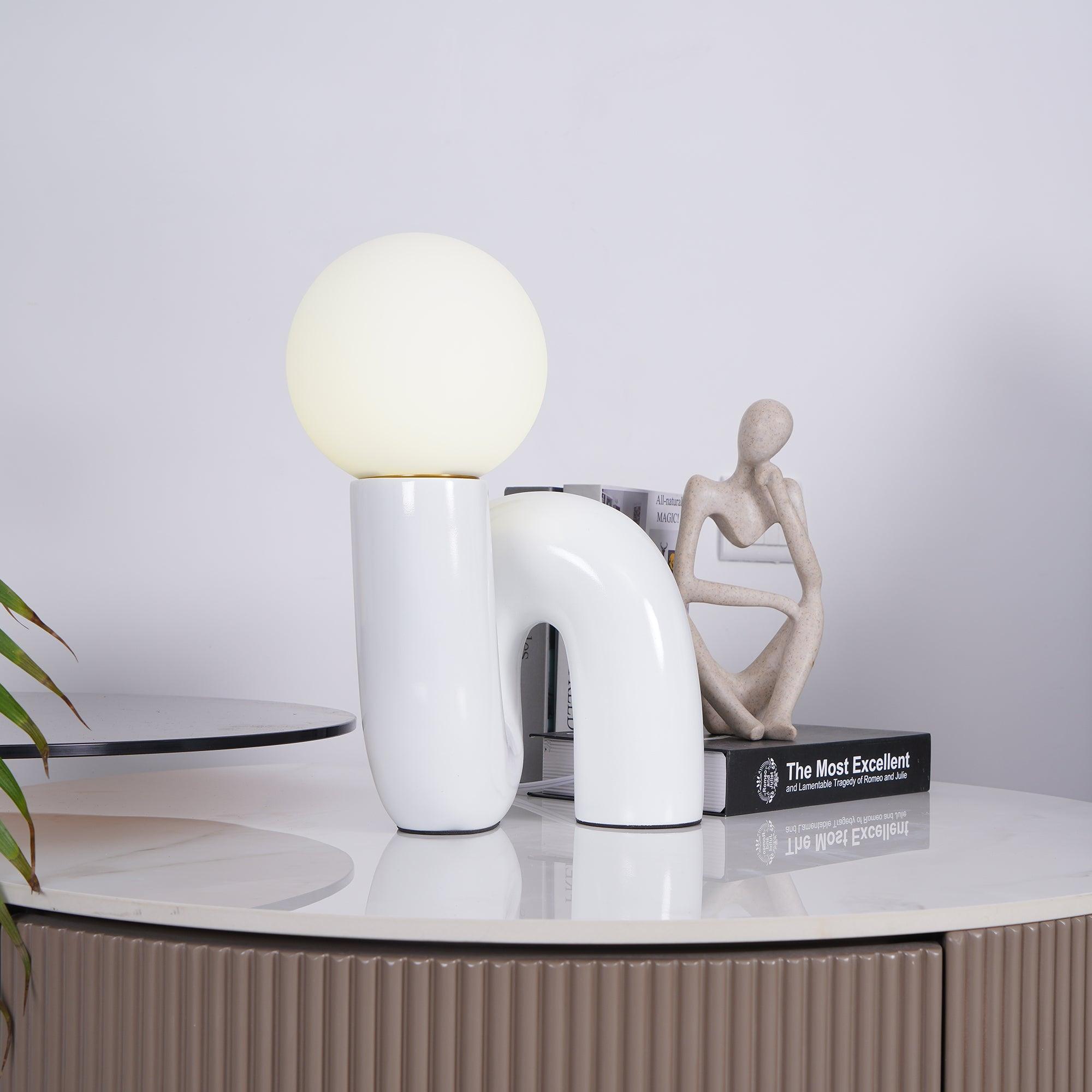 N Shape Glass Table Lamp