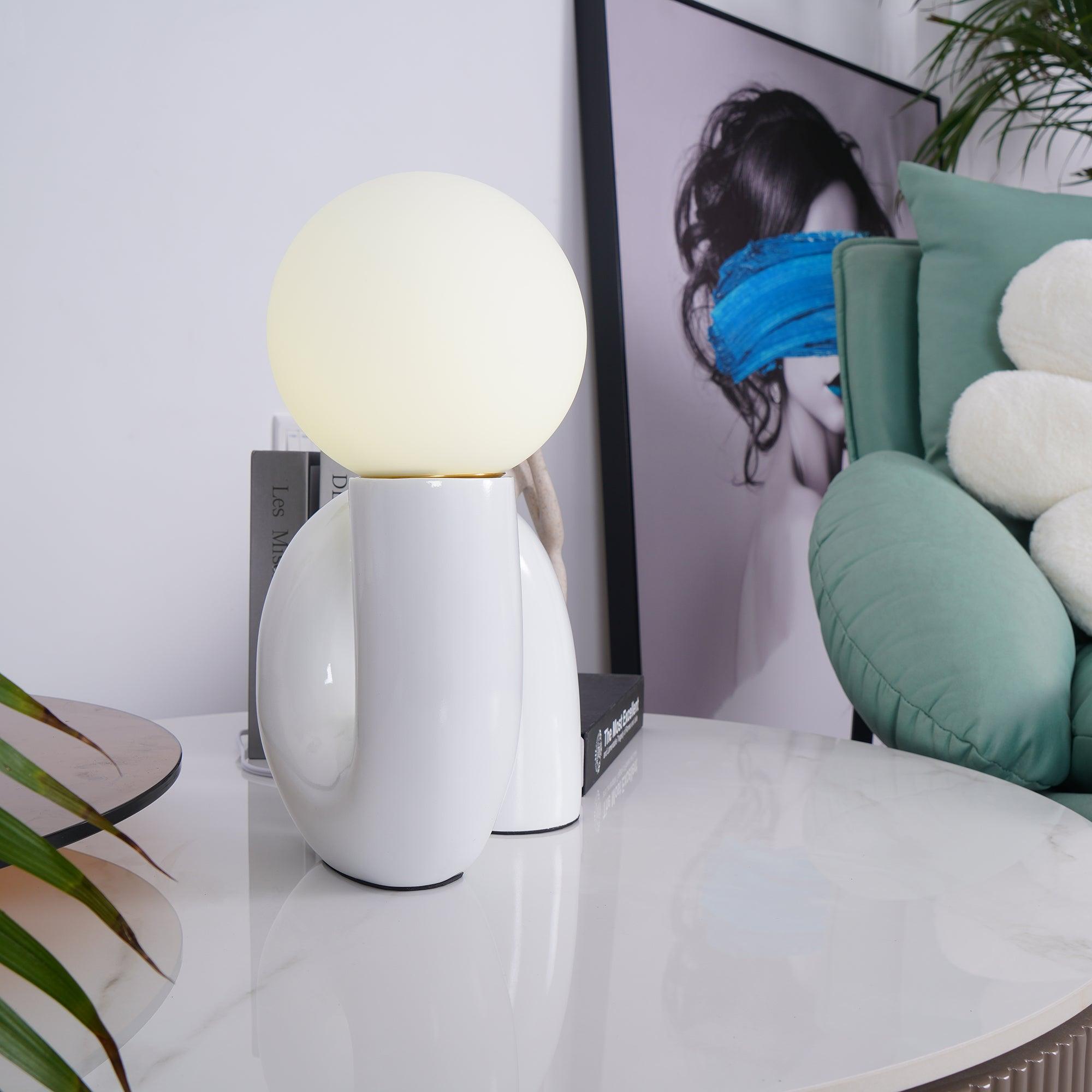 N Shape Glass Table Lamp