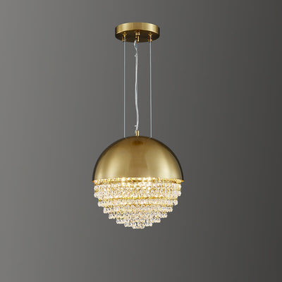 WOW Gold Globe Crystal Pendant Light-wow2632