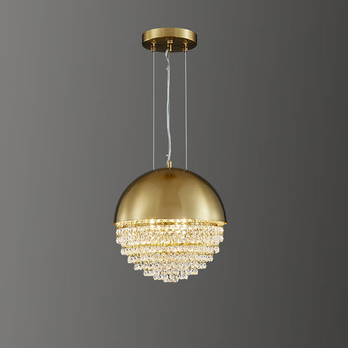 WOW Gold Globe Crystal Pendant Light-wow2632
