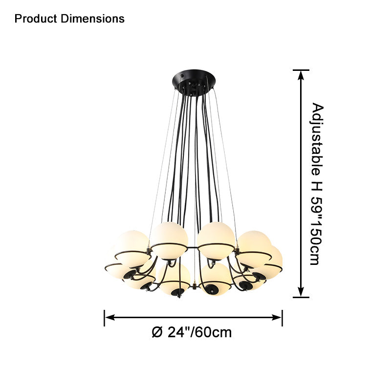 WOW Glass Globe Round Chandelier-wow2623