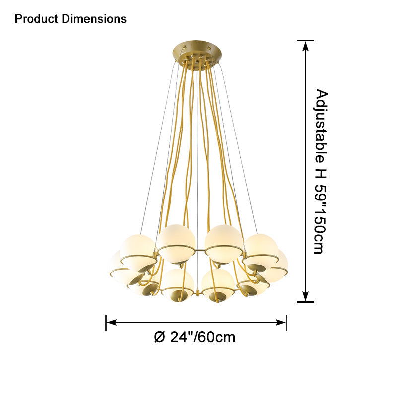 WOW Glass Globe Round Chandelier-wow2623