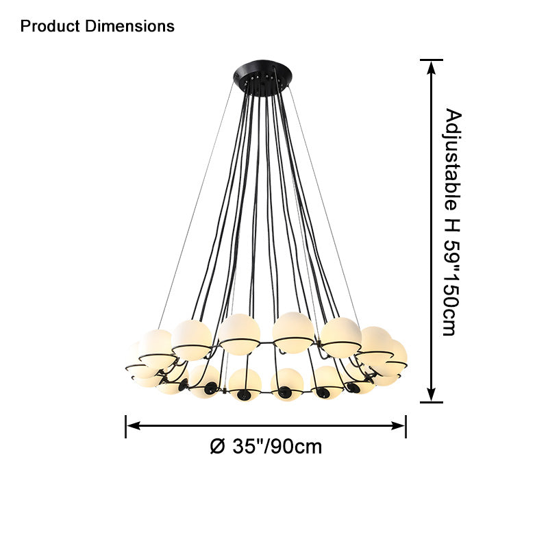 WOW Glass Globe Round Chandelier-wow2623