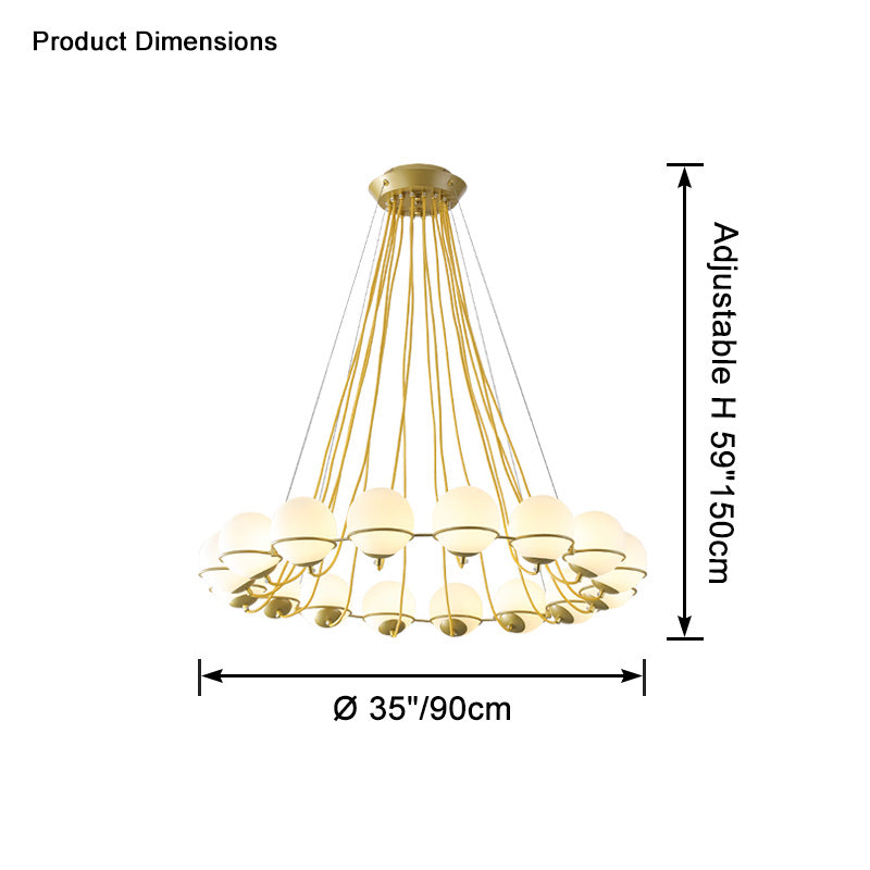 WOW Glass Globe Round Chandelier-wow2623