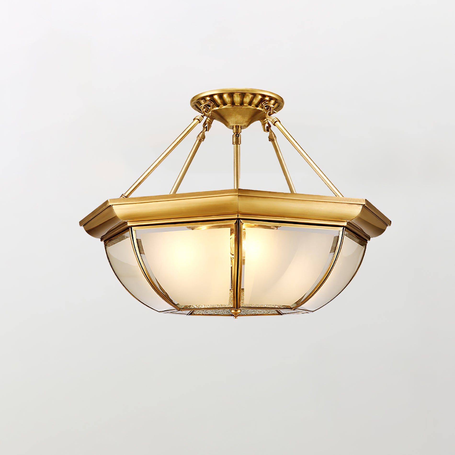 WOW Bowl Shaped Brass Ceiling Lamp