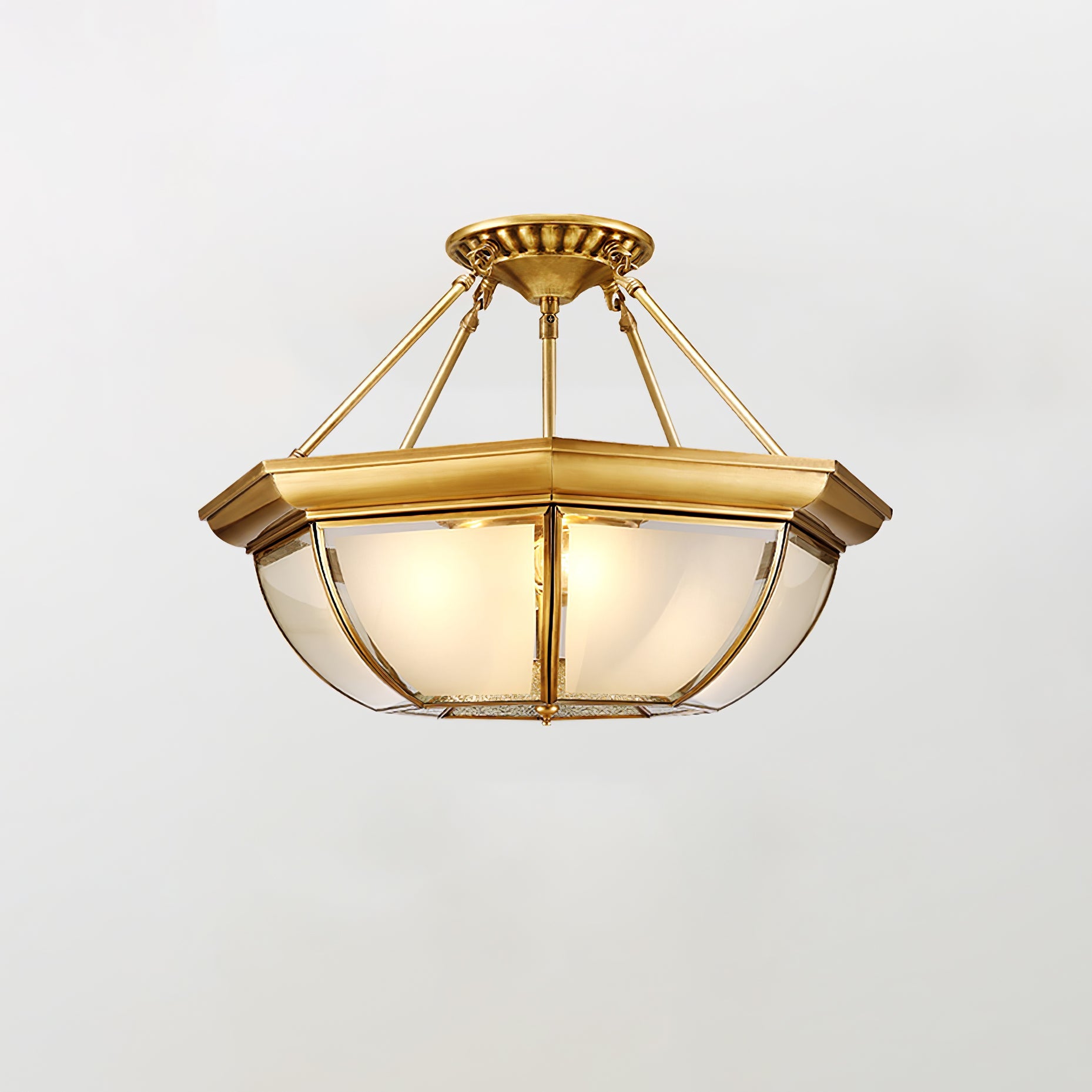 WOW Bowl Shaped Brass Ceiling Lamp