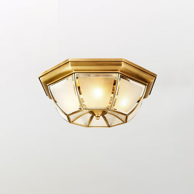 WOW Bowl Shaped Brass Ceiling Lamp