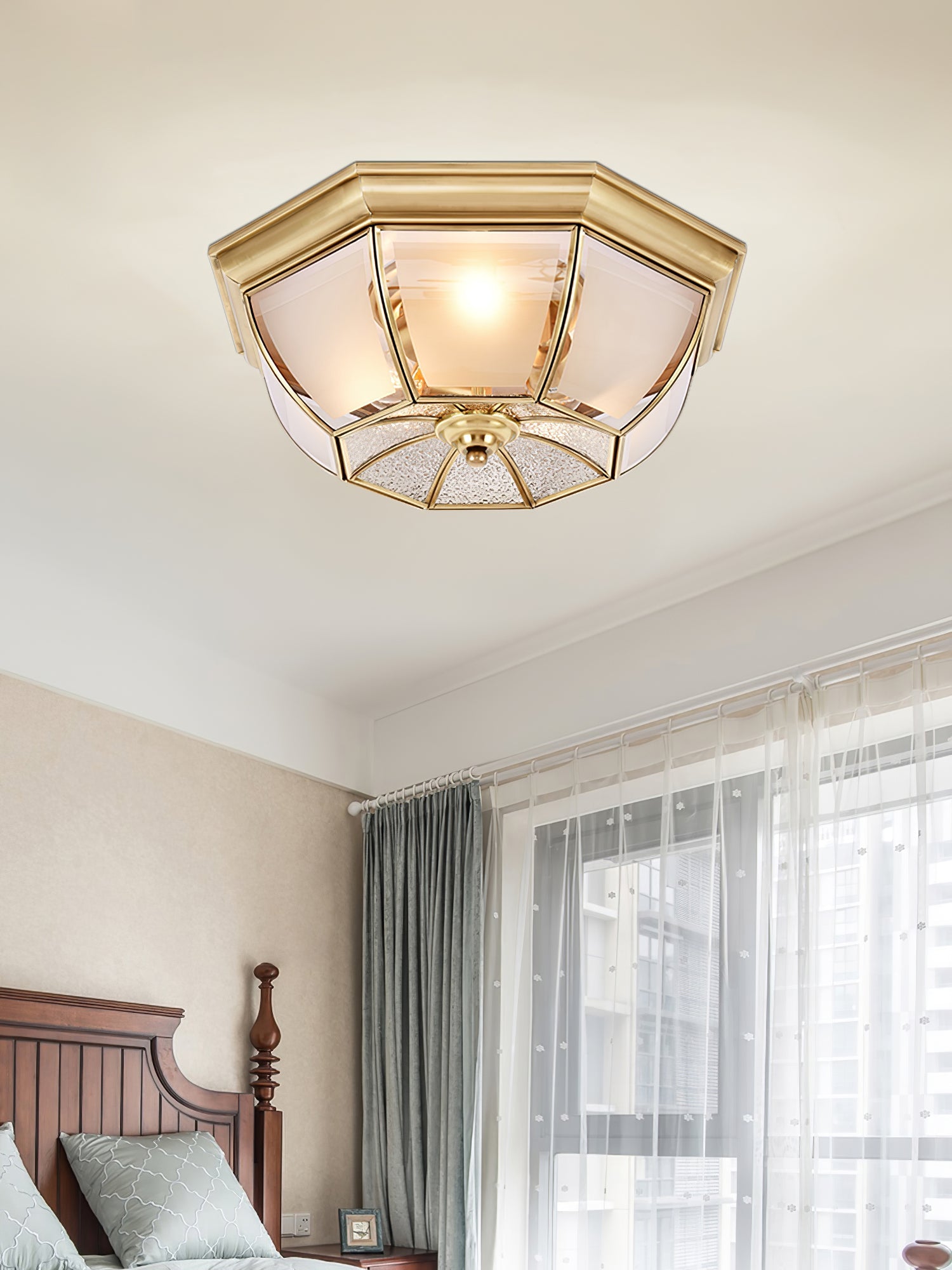 WOW Bowl Shaped Brass Ceiling Lamp