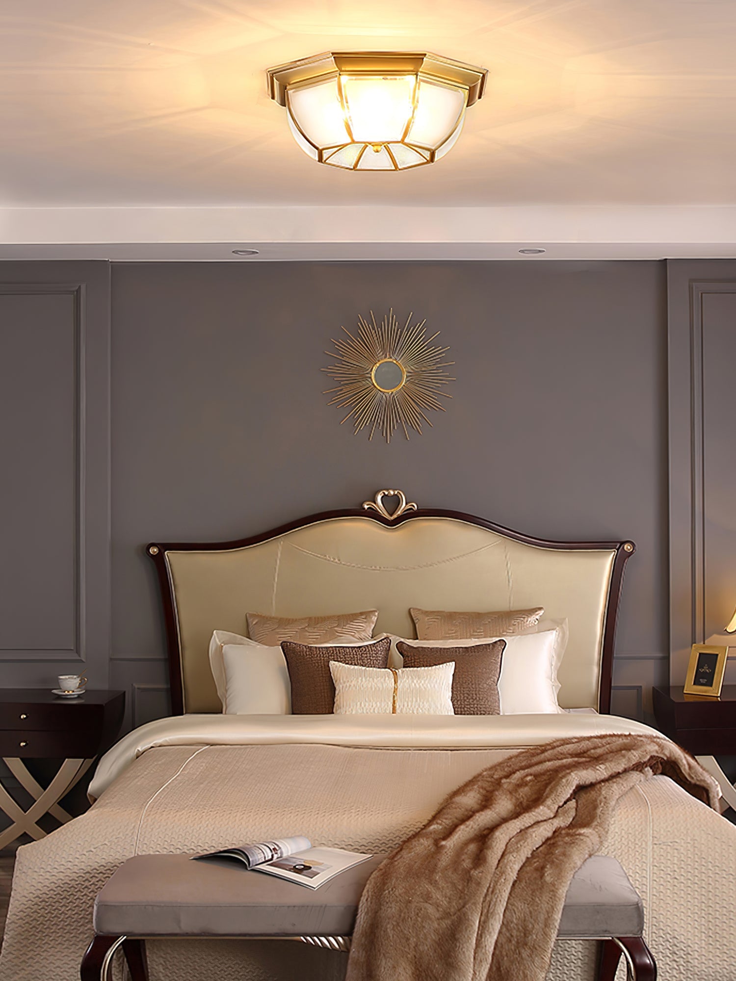 WOW Bowl Shaped Brass Ceiling Lamp