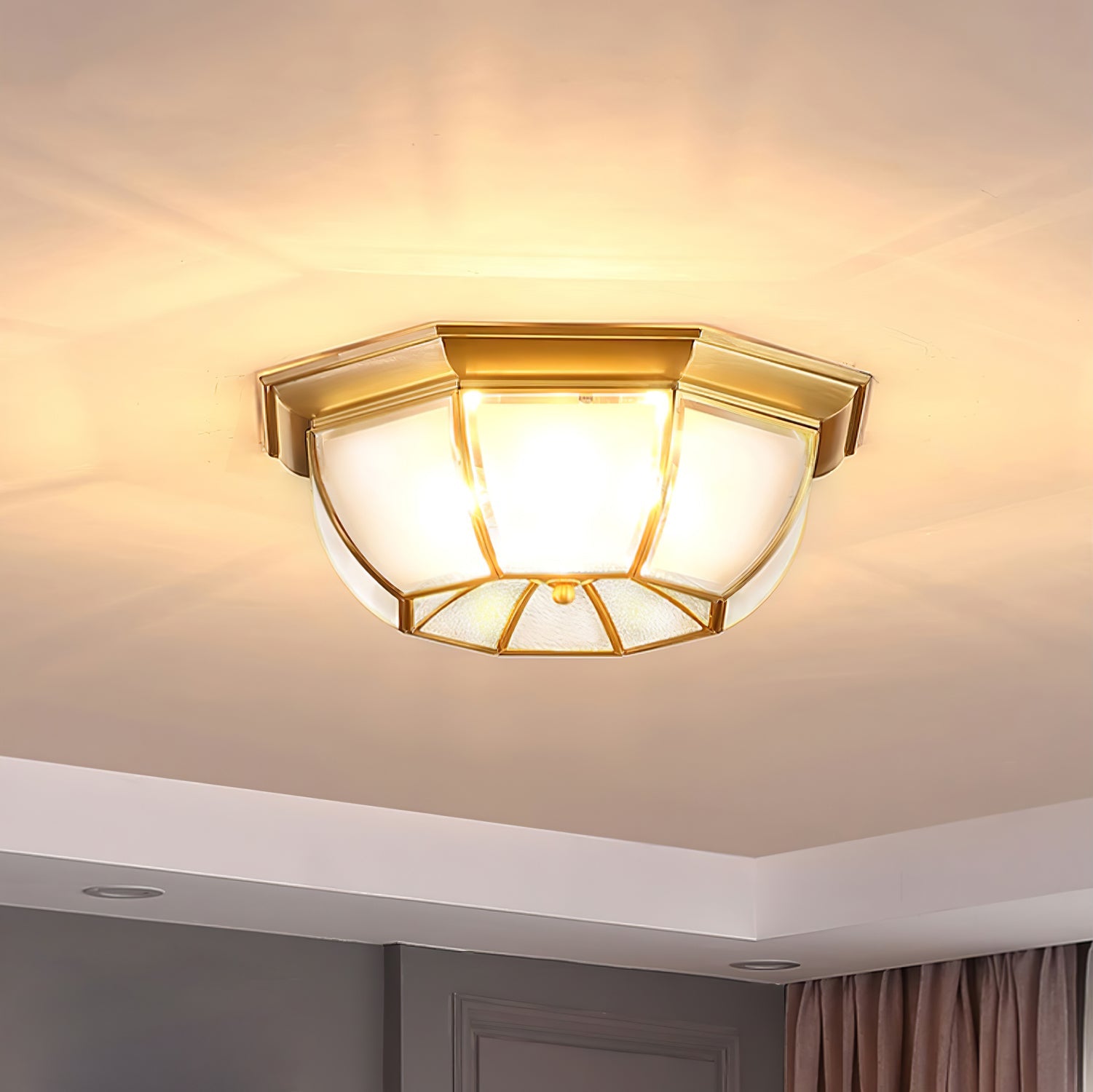 WOW Bowl Shaped Brass Ceiling Lamp