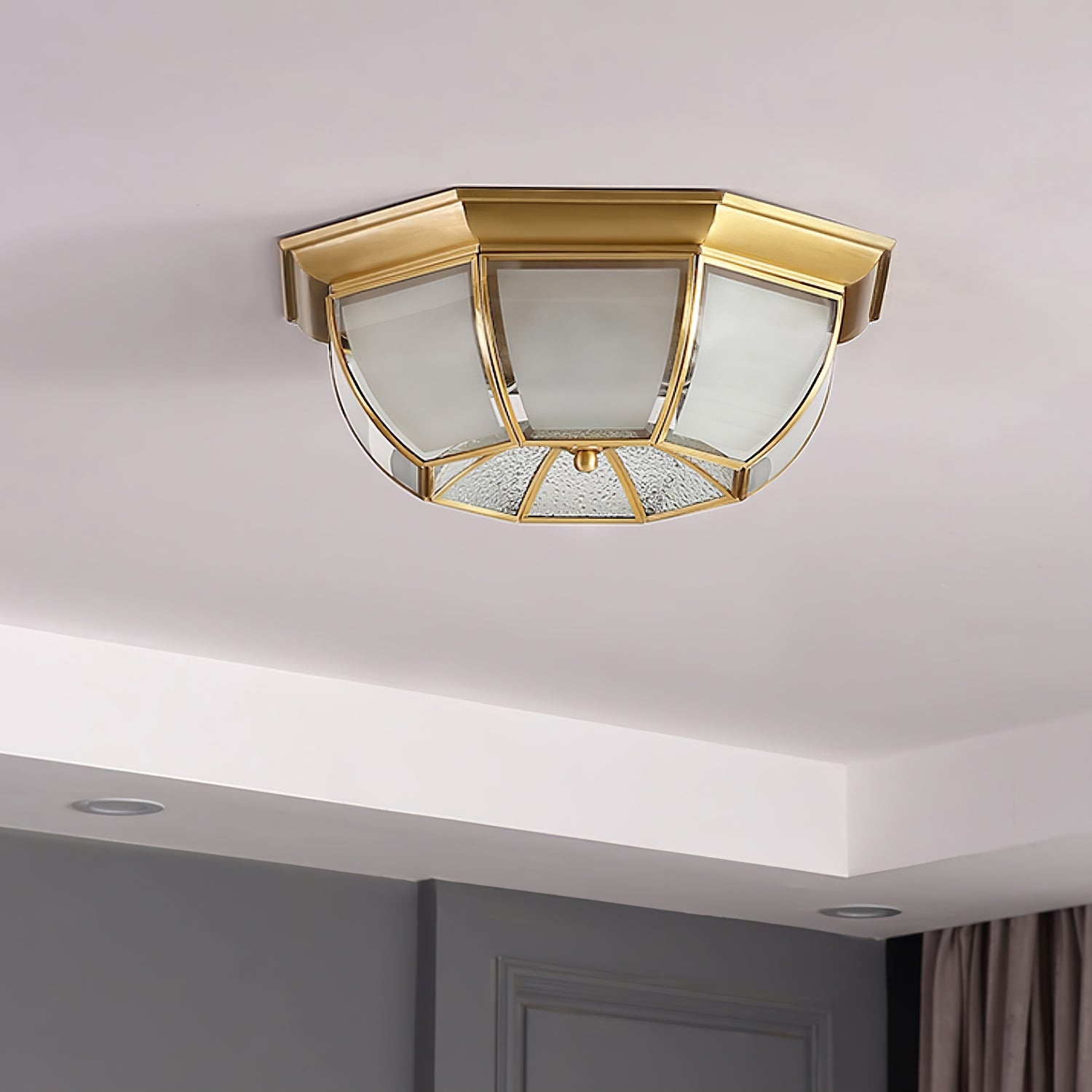 WOW Bowl Shaped Brass Ceiling Lamp