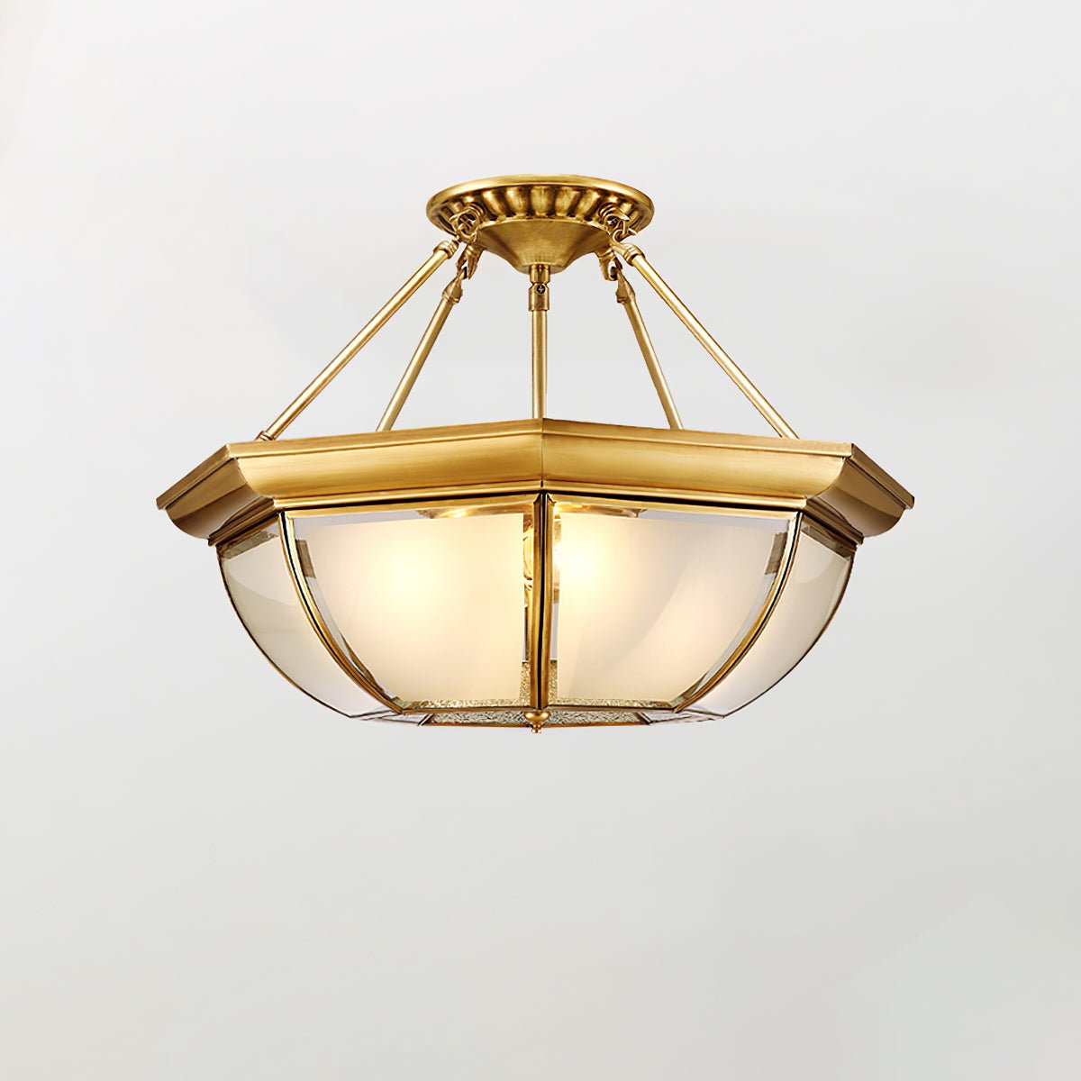 WOW Bowl Shaped Brass Ceiling Lamp