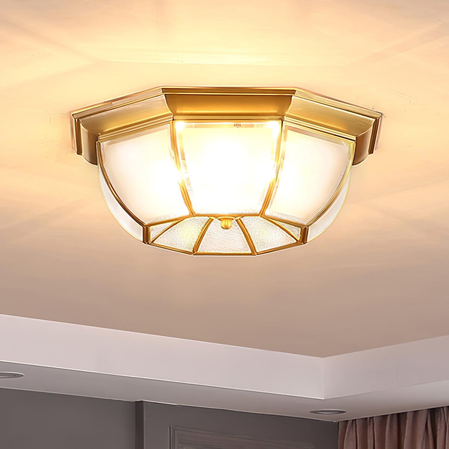 WOW Bowl Shaped Brass Ceiling Lamp