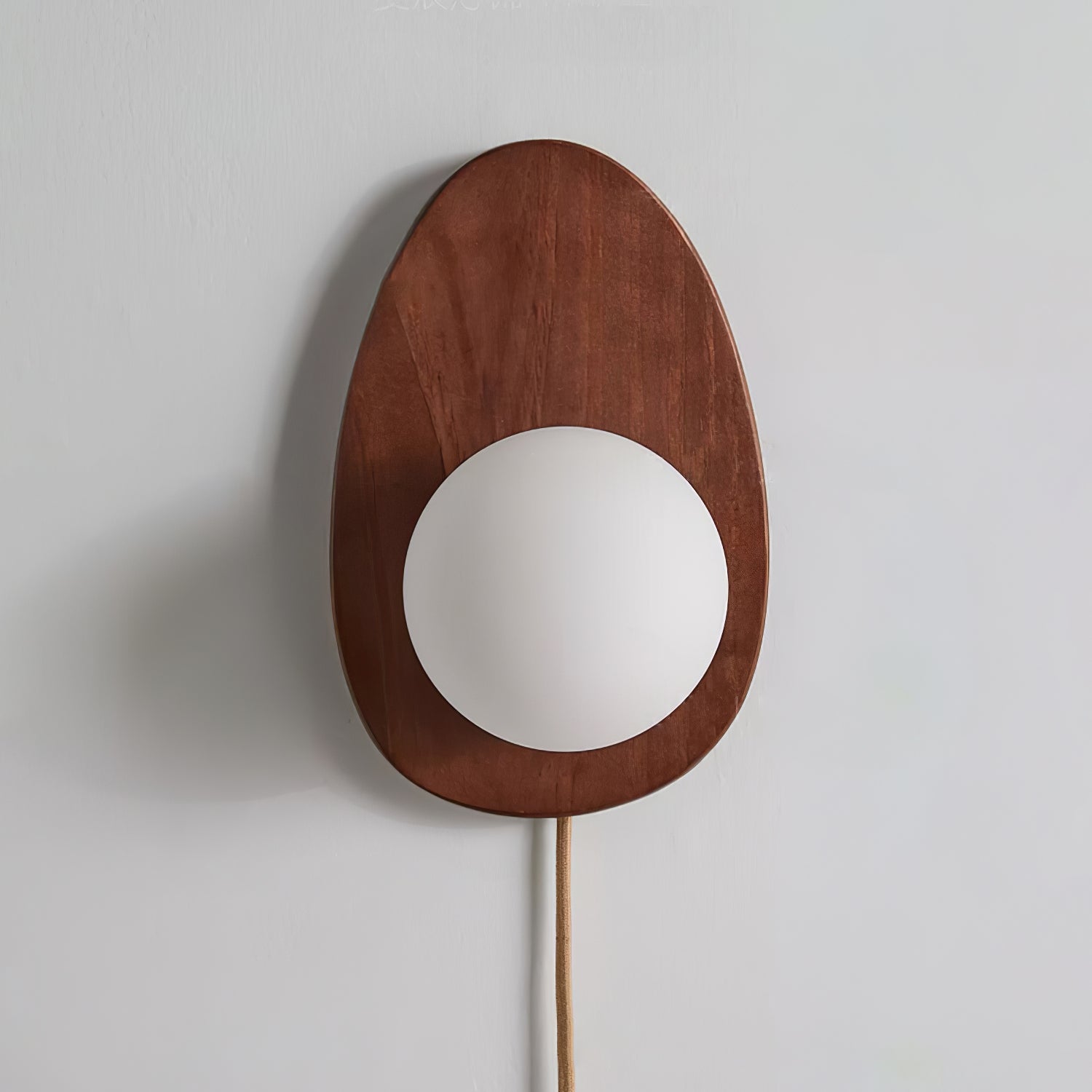 WOW Orba Walnut Plug-in Wall Lamp