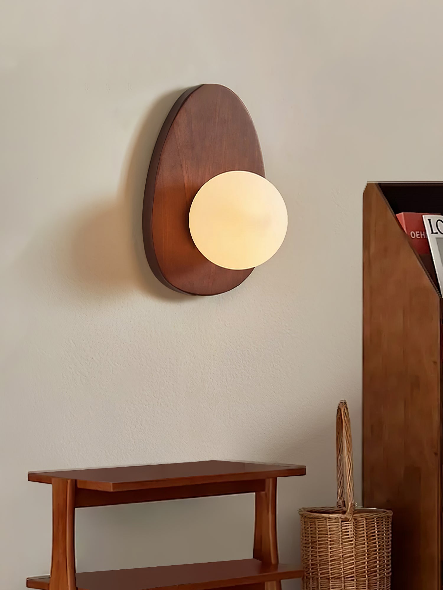 WOW Orba Walnut Wall Lamp