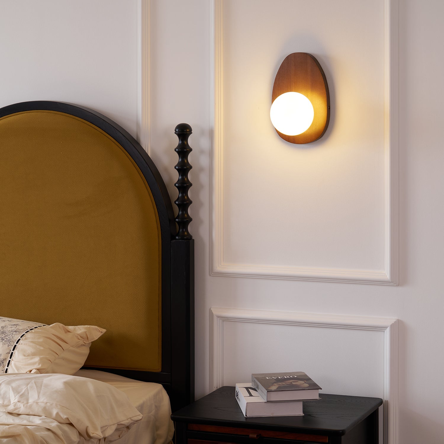 WOW Orba Walnut Plug-in Wall Lamp