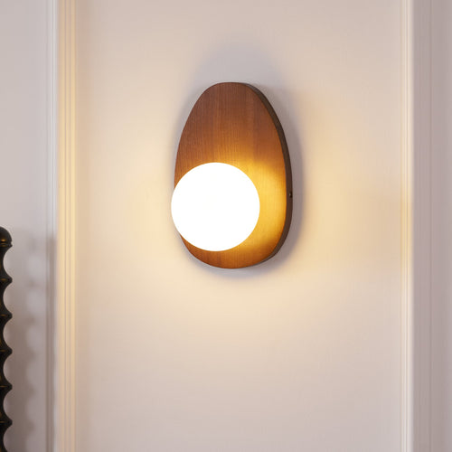 WOW Orba Walnut Wall Lamp
