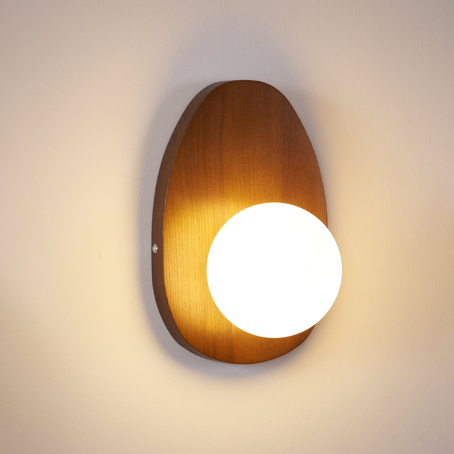 WOW Orba Walnut Plug-in Wall Lamp