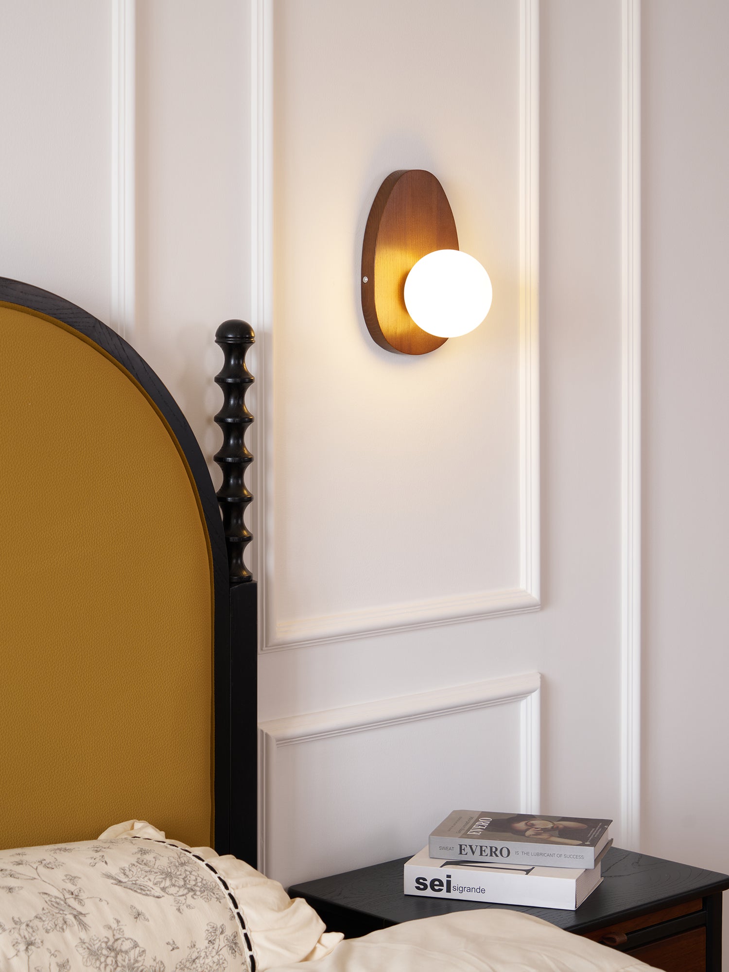 WOW Orba Walnut Wall Lamp